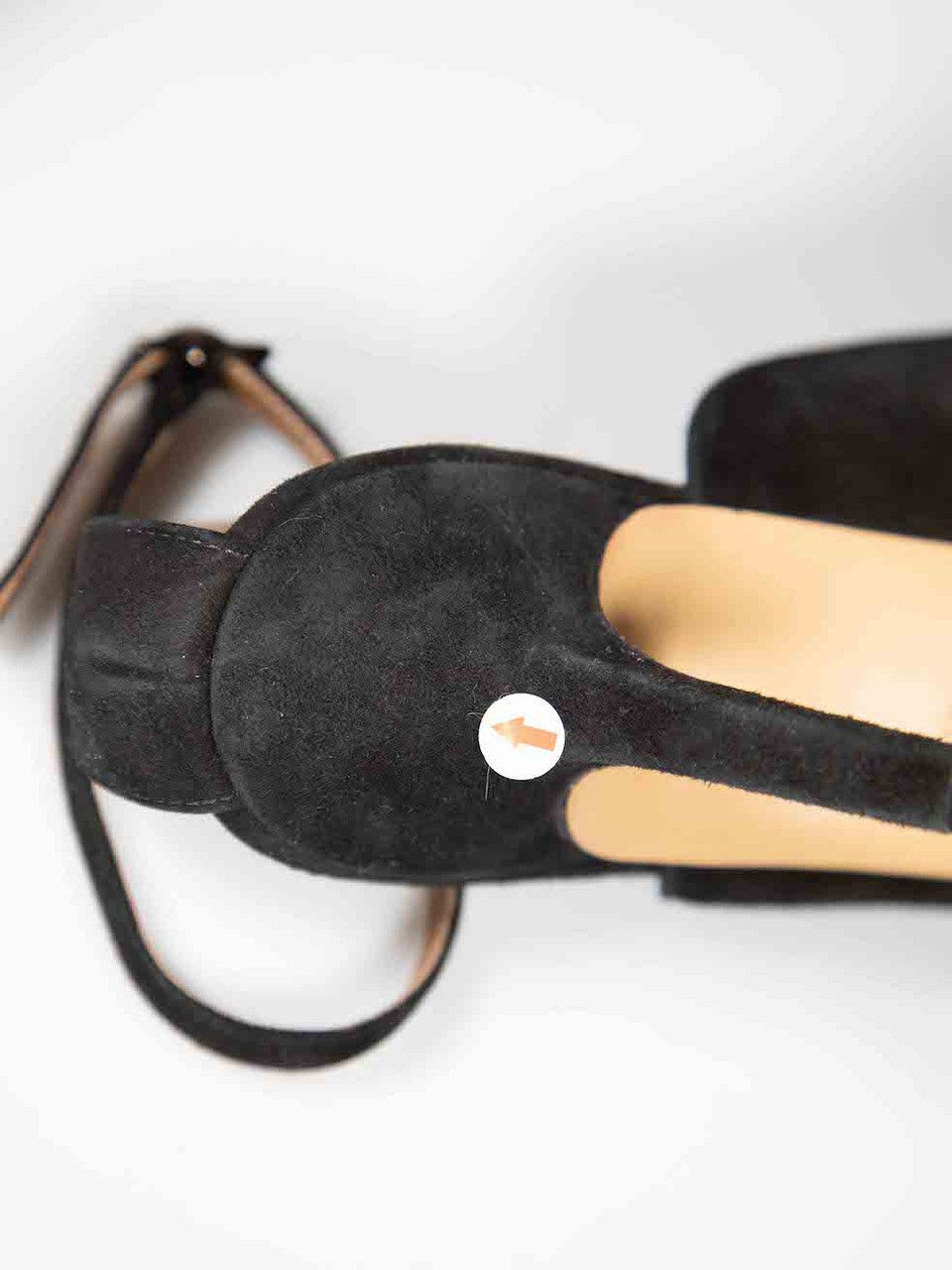 Le Monde Beryl Black Ankle Strap Suede Heels Size US 11 / IT 41 - 6 Thumbnail