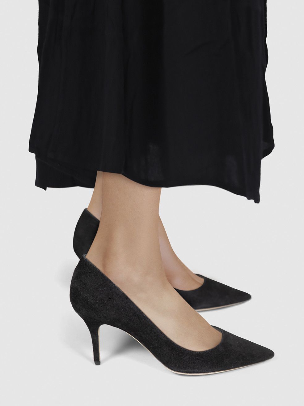Dior Black Suede Point Toe Pumps Size US 9 / IT 39 - 2 Thumbnail