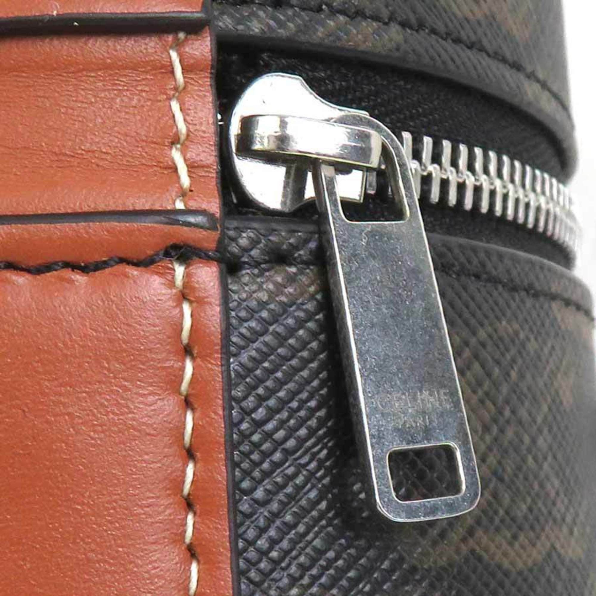 Celine Celine Triomphe Coated Canvas Shoulder Bag, Brown, Women's, Free Shipping, h31991a Size ONE SIZE - 9 Thumbnail