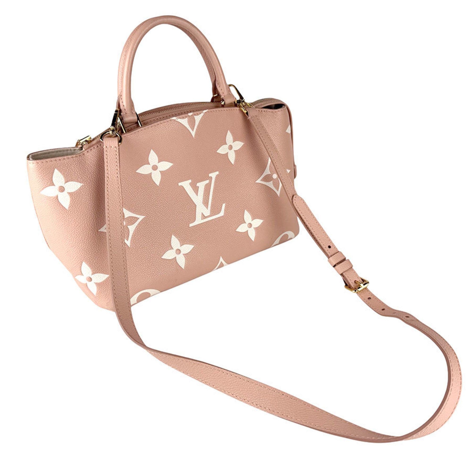 Louis Vuitton Louis Vuitton Monogram Empreinte Petit Palais PM Handbag/Shoulder Bag in Rose Trianon and Creme, Women's, M46353, Free Shipping, z8867 Size ONE SIZE - 11 Thumbnail