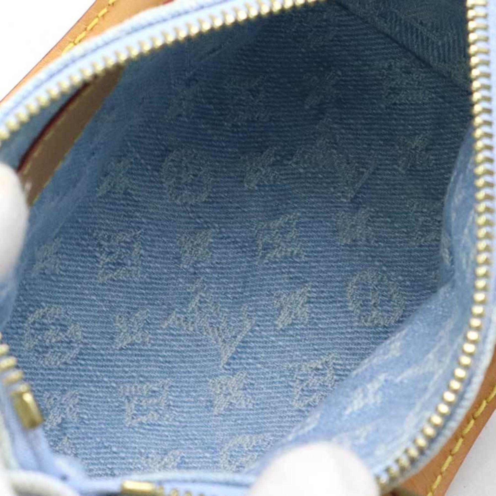 Louis Vuitton Louis Vuitton Nano Speedy Monogram Denim Handbag/Shoulder Bag, Sky Blue, Women's, M11212, Free Shipping, e61565a Size ONE SIZE - 5 Thumbnail