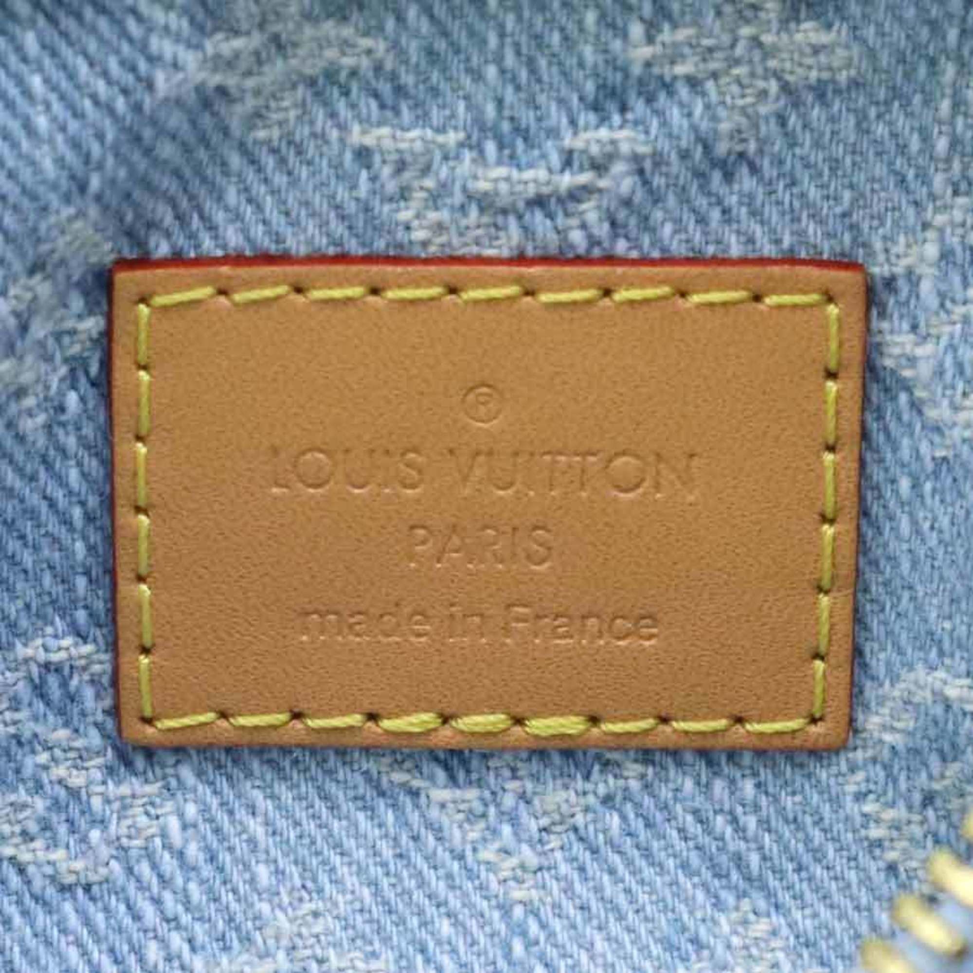 Louis Vuitton Louis Vuitton Nano Speedy Monogram Denim Handbag/Shoulder Bag, Sky Blue, Women's, M11212, Free Shipping, e61565a Size ONE SIZE - 15 Thumbnail