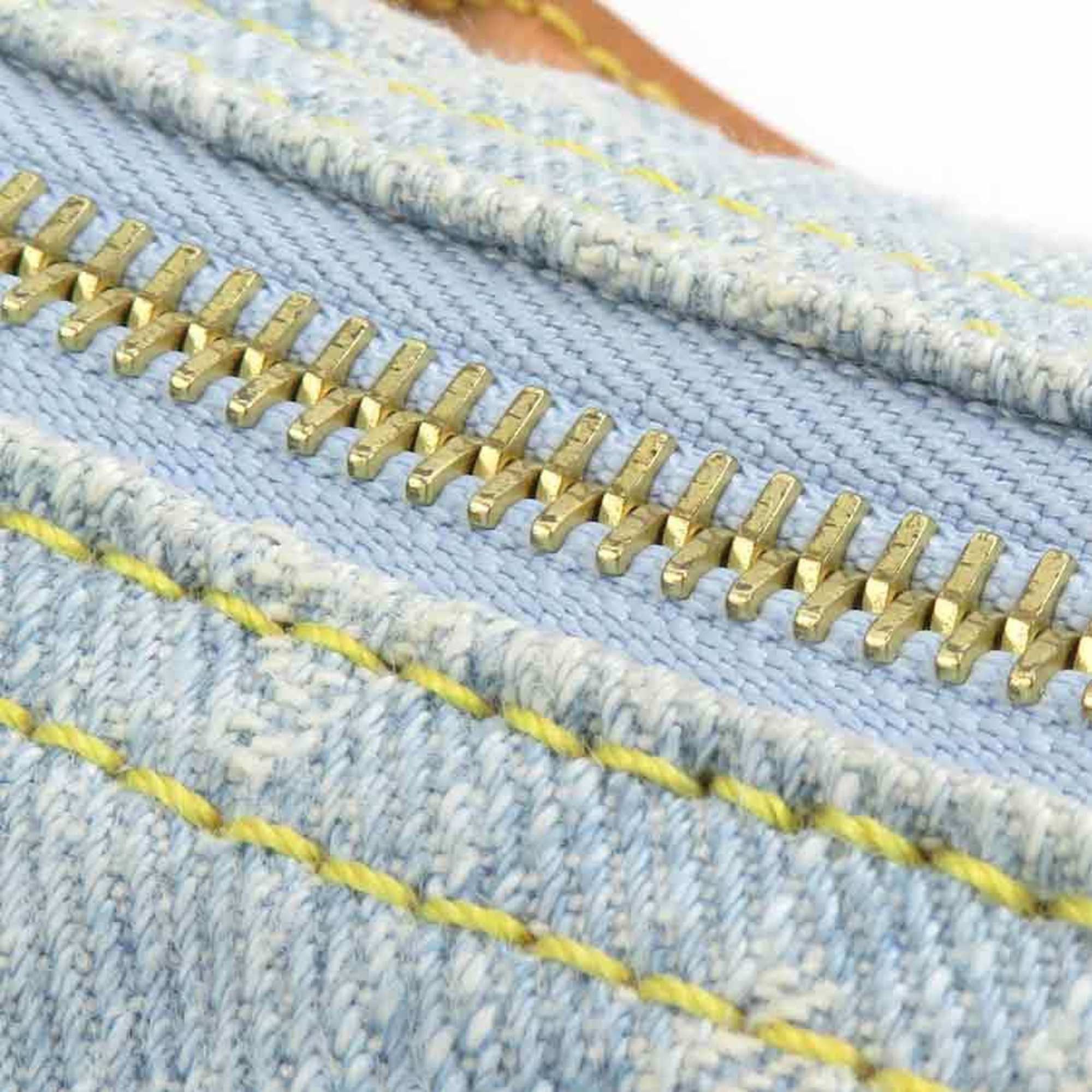 Louis Vuitton Louis Vuitton Nano Speedy Monogram Denim Handbag/Shoulder Bag, Sky Blue, Women's, M11212, Free Shipping, e61565a Size ONE SIZE - 9 Thumbnail