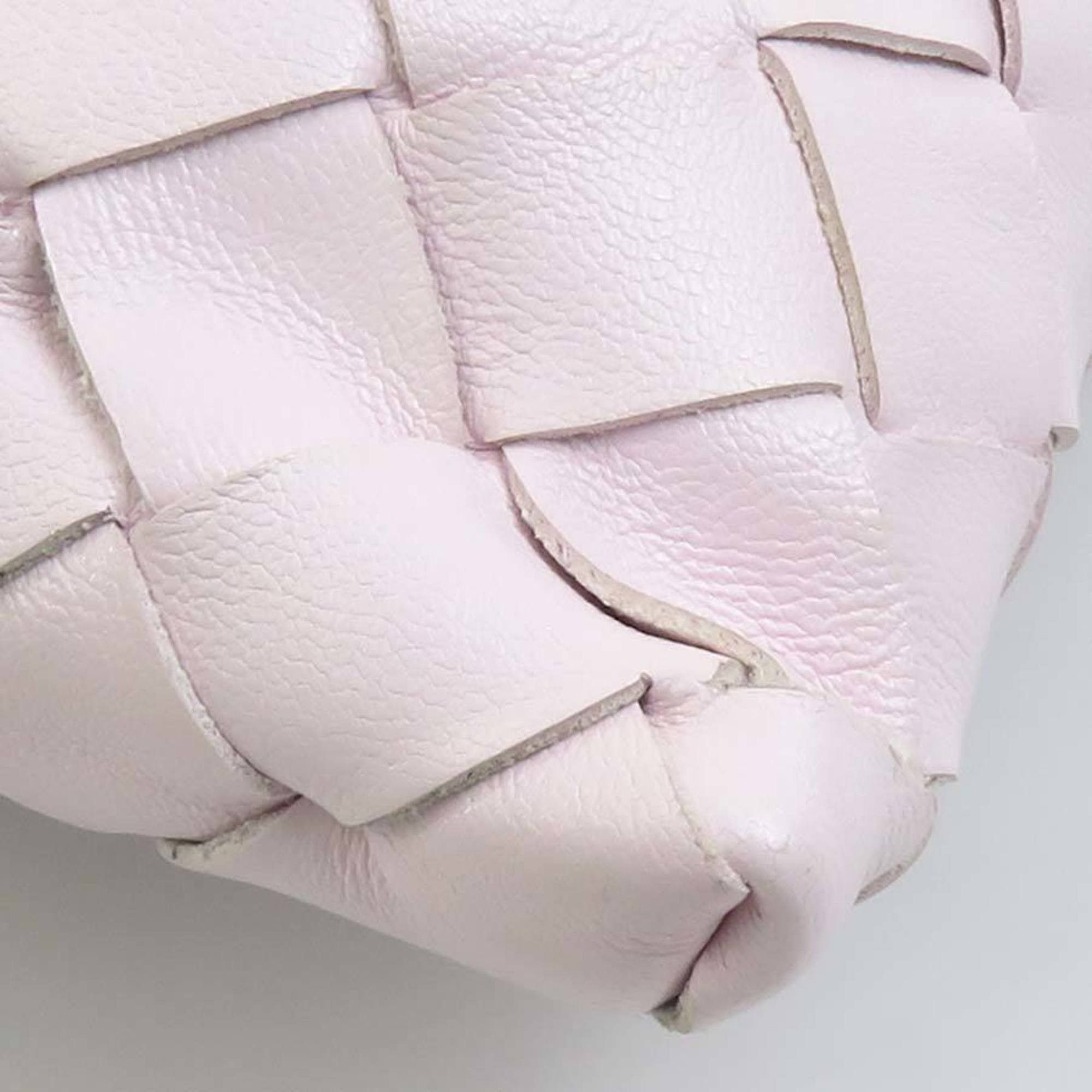 Bottega Veneta Bottega Veneta Mini Intrecciato Hop Leather Handbag/Shoulder Bag in Light Pink for Women, Free Shipping, e61564k Size ONE SIZE - 10 Thumbnail