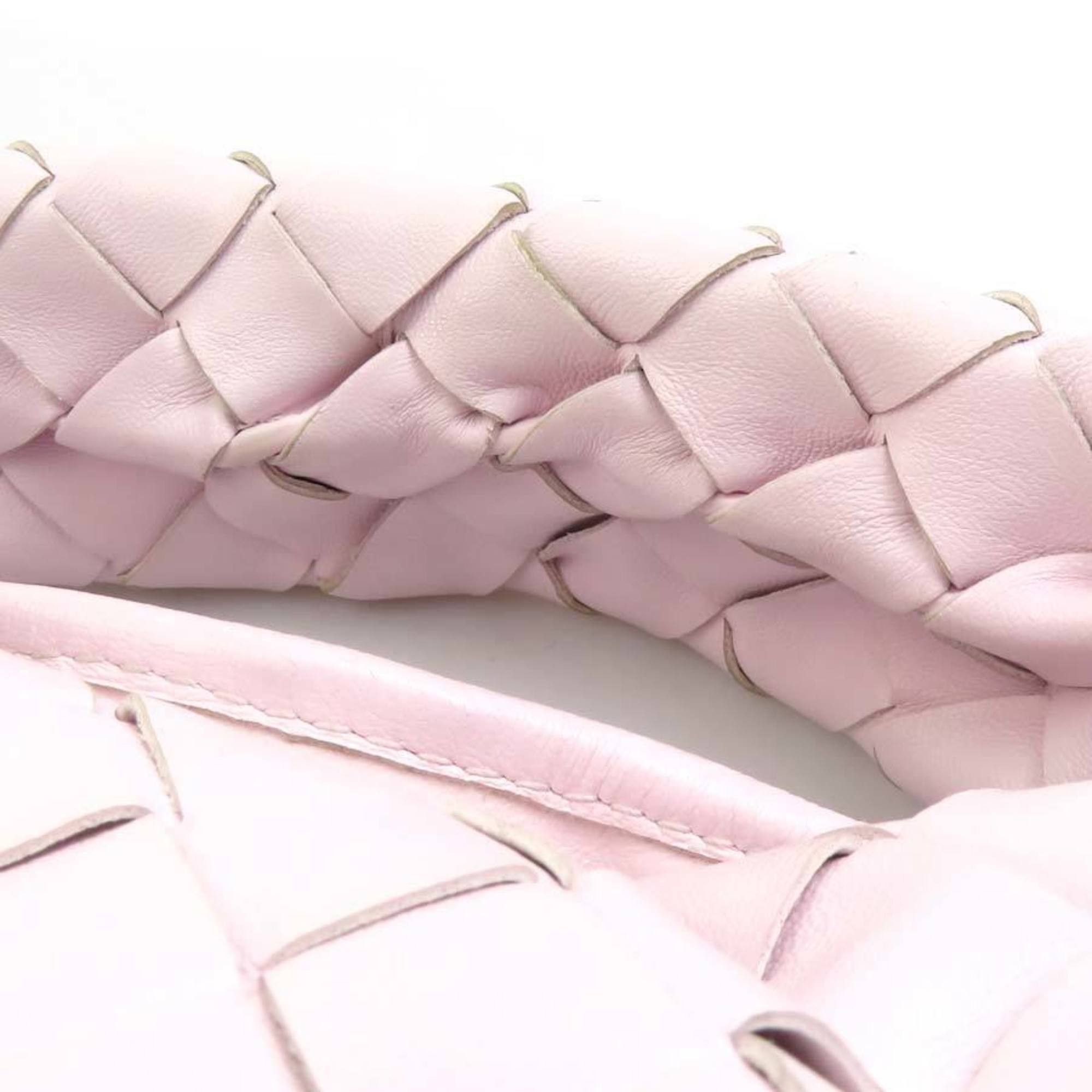 Bottega Veneta Bottega Veneta Mini Intrecciato Hop Leather Handbag/Shoulder Bag in Light Pink for Women, Free Shipping, e61564k Size ONE SIZE - 11 Thumbnail