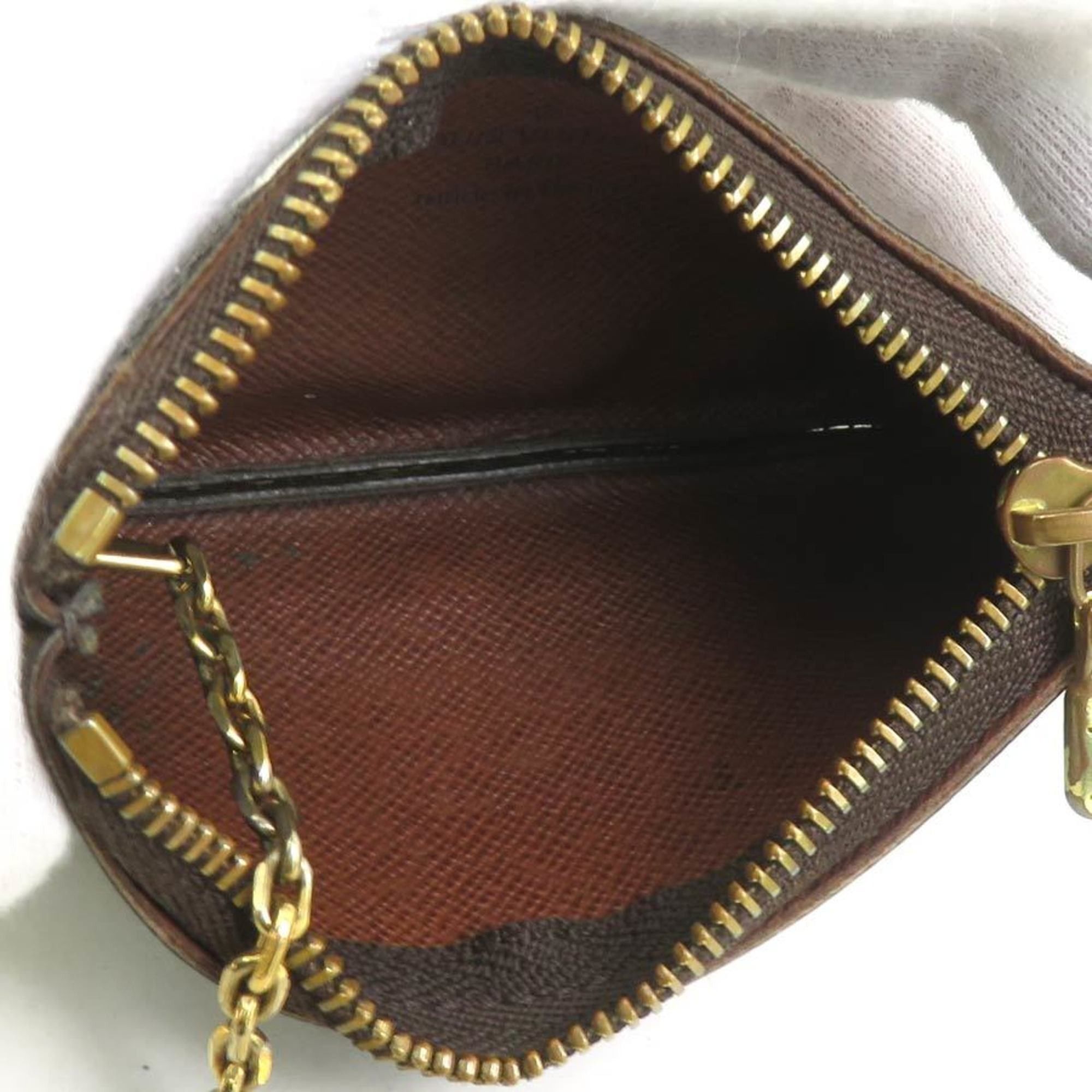 Louis Vuitton Louis Vuitton Monogram Pochette Clé Key Case in Canvas, Brown and Gold, Men's Women's, M62650, Free Shipping, e61566a Size ONE SIZE - 3 Thumbnail