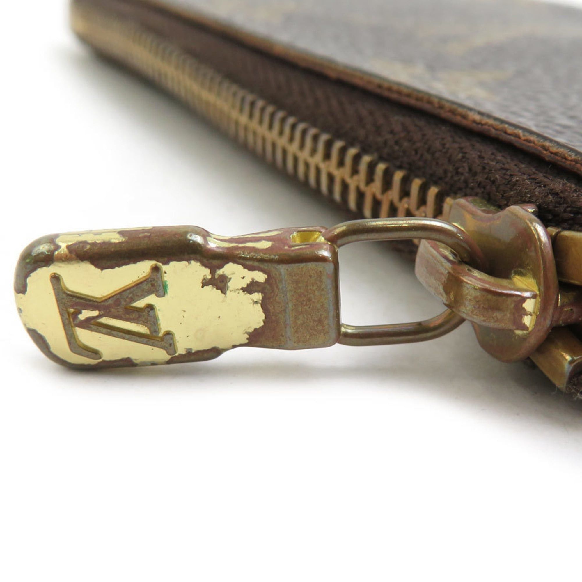 Louis Vuitton Louis Vuitton Monogram Pochette Clé Key Case in Canvas, Brown and Gold, Men's Women's, M62650, Free Shipping, e61566a Size ONE SIZE - 5 Thumbnail