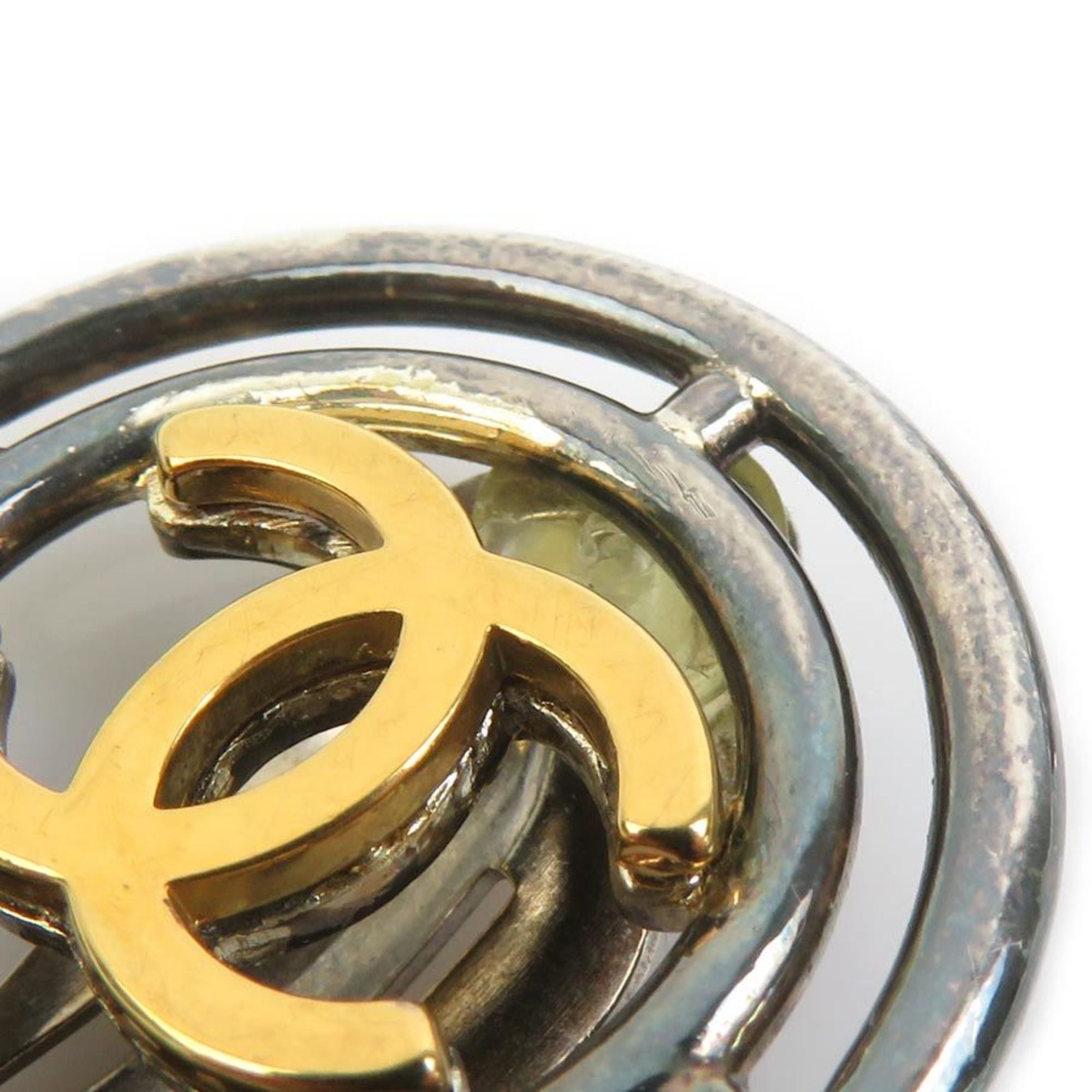 Chanel CHANEL Coco Mark Metal Gunmetal Gold Earrings for Women, Free Shipping, e61569a Size ONE SIZE - 4 Thumbnail