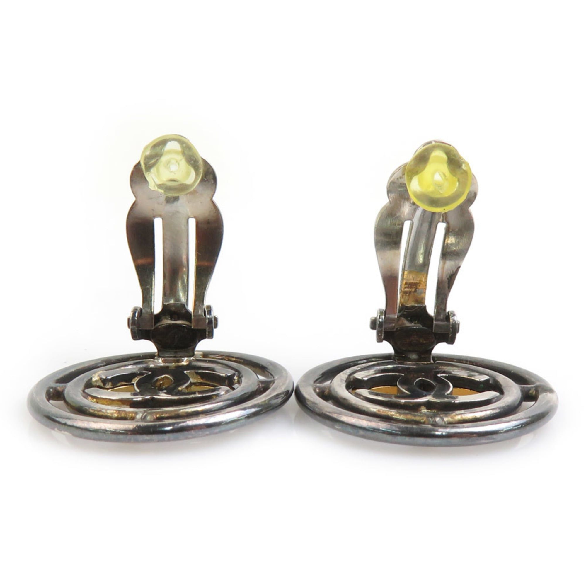 Chanel CHANEL Coco Mark Metal Gunmetal Gold Earrings for Women, Free Shipping, e61569a Size ONE SIZE - 6 Thumbnail