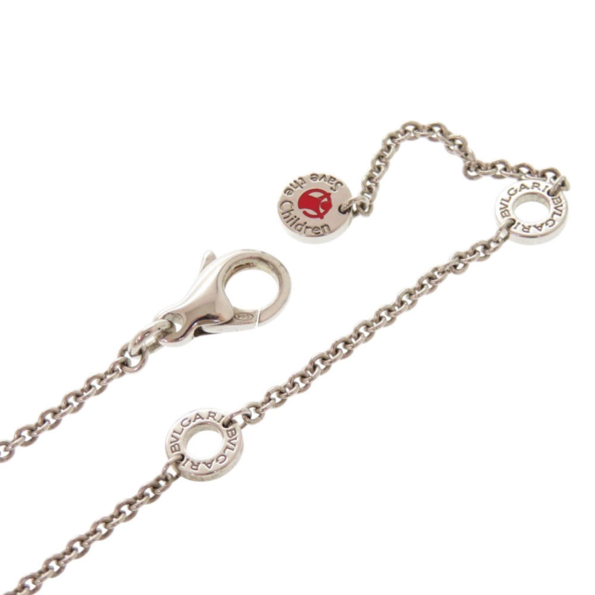 Bvlgari Excellent condition Bvlgari Save the Children 925 Sterling Silver Onyx Ruby Necklace 0973BVLGARI Size ONE SIZE - 6 Thumbnail