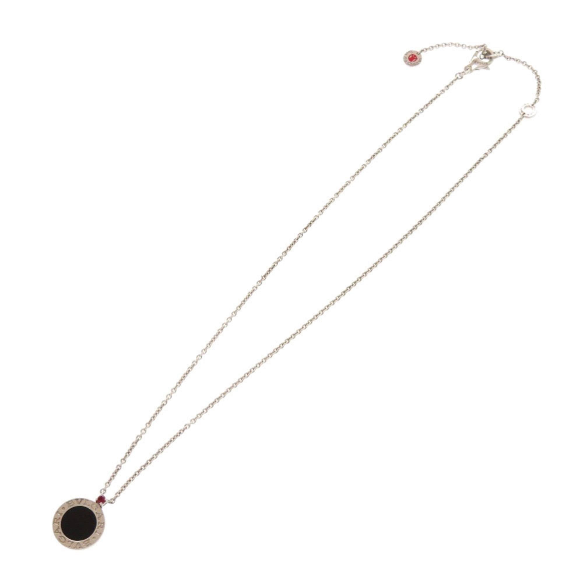 Bvlgari Excellent condition Bvlgari Save the Children 925 Sterling Silver Onyx Ruby Necklace 0973BVLGARI Size ONE SIZE - 3 Thumbnail