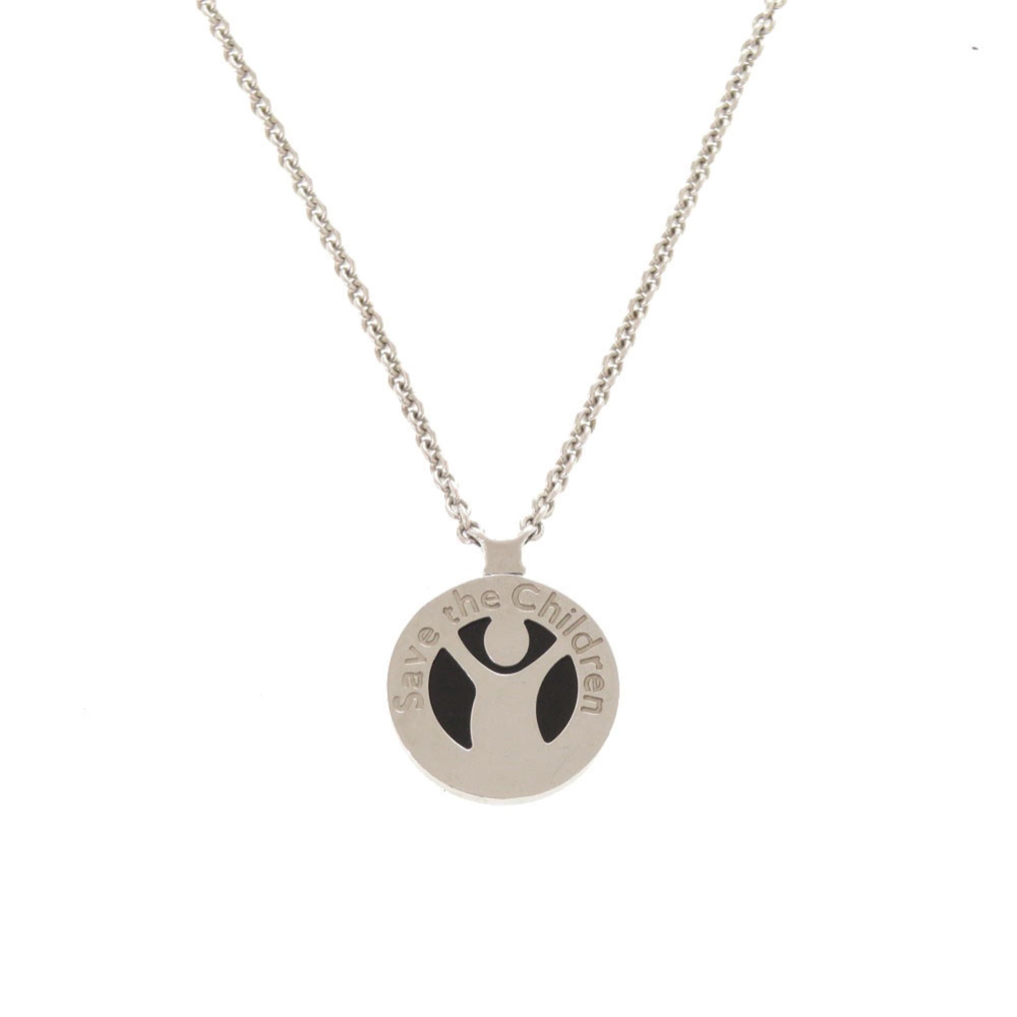 Bvlgari Excellent condition Bvlgari Save the Children 925 Sterling Silver Onyx Ruby Necklace 0973BVLGARI Size ONE SIZE - 2 Thumbnail