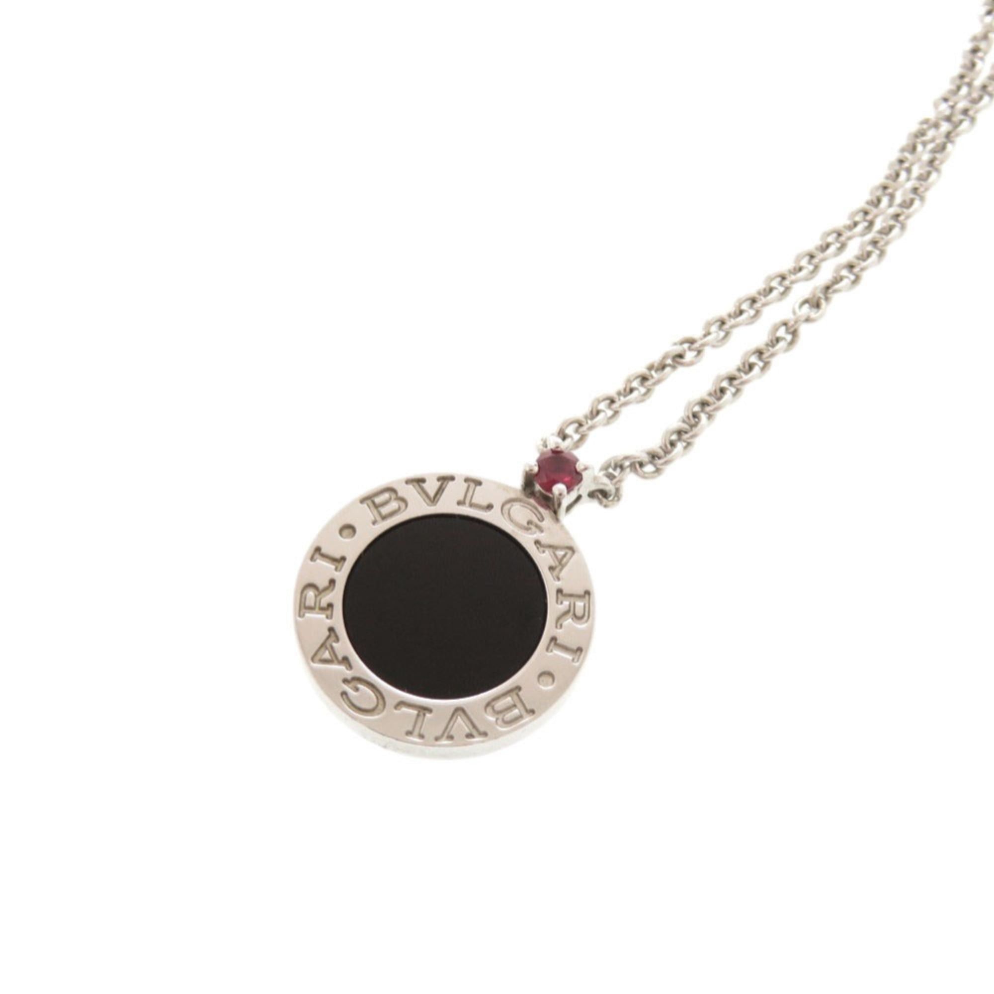 Bvlgari Excellent condition Bvlgari Save the Children 925 Sterling Silver Onyx Ruby Necklace 0973BVLGARI Size ONE SIZE - 8 Thumbnail