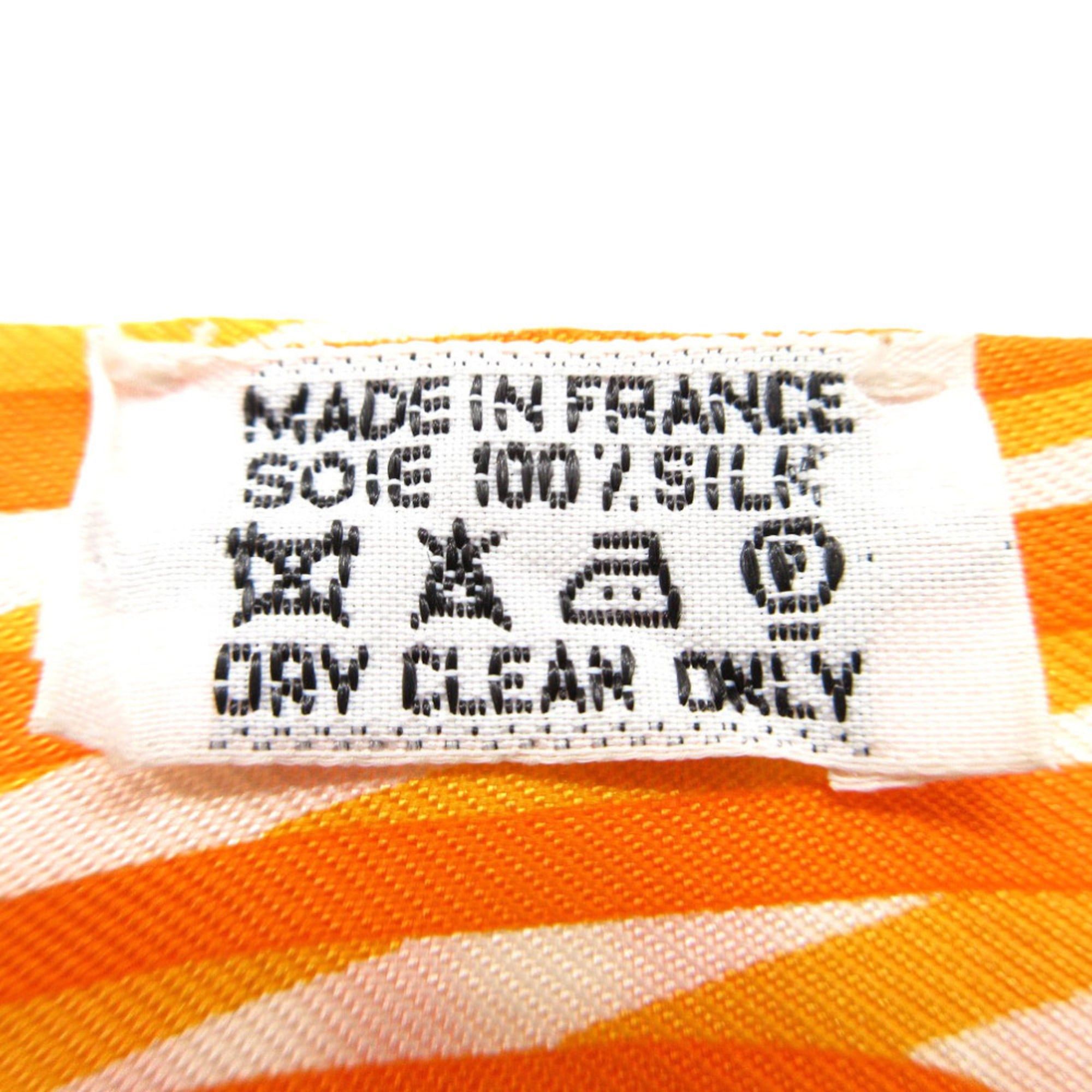 Hermes Excellent condition Hermes Twilly scarf/muffler, silk, orange, white, 0328HERMES Size ONE SIZE - 3 Thumbnail