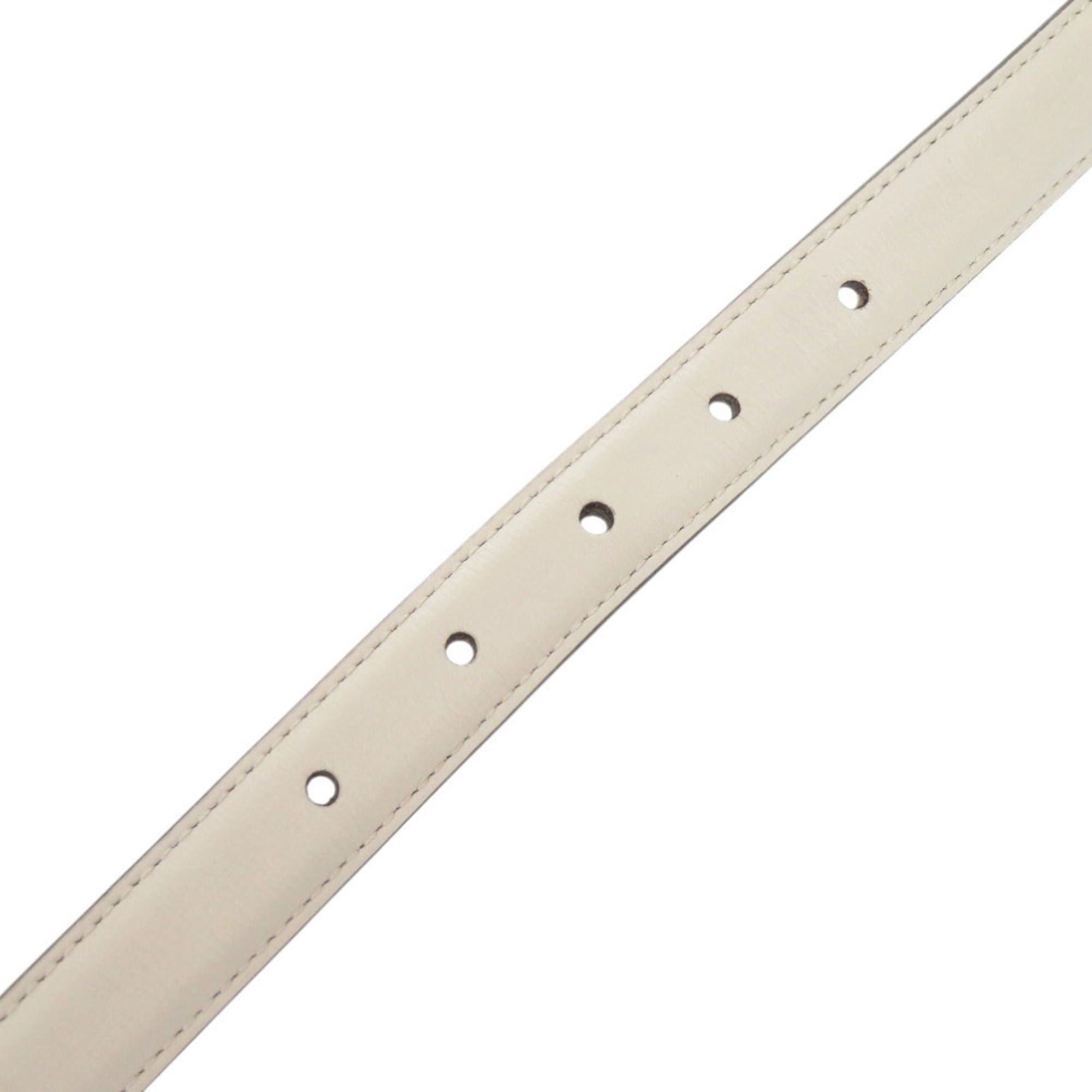 Gucci Excellent condition Gucci Double G 409417 leather 75cm 30cm white belt 1226GUCCI Size ONE SIZE - 5 Thumbnail