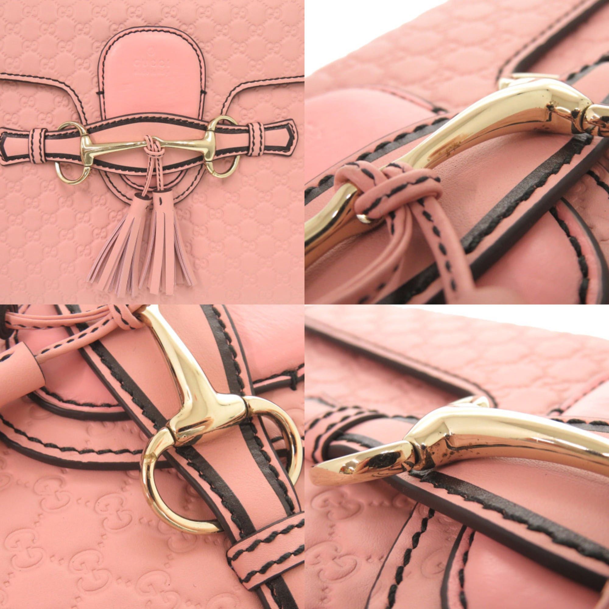 Gucci Excellent condition Gucci Emily Micro Guccissima 449635 leather pink shoulder bag with chain. 0965GUCCI Size ONE SIZE - 10 Thumbnail