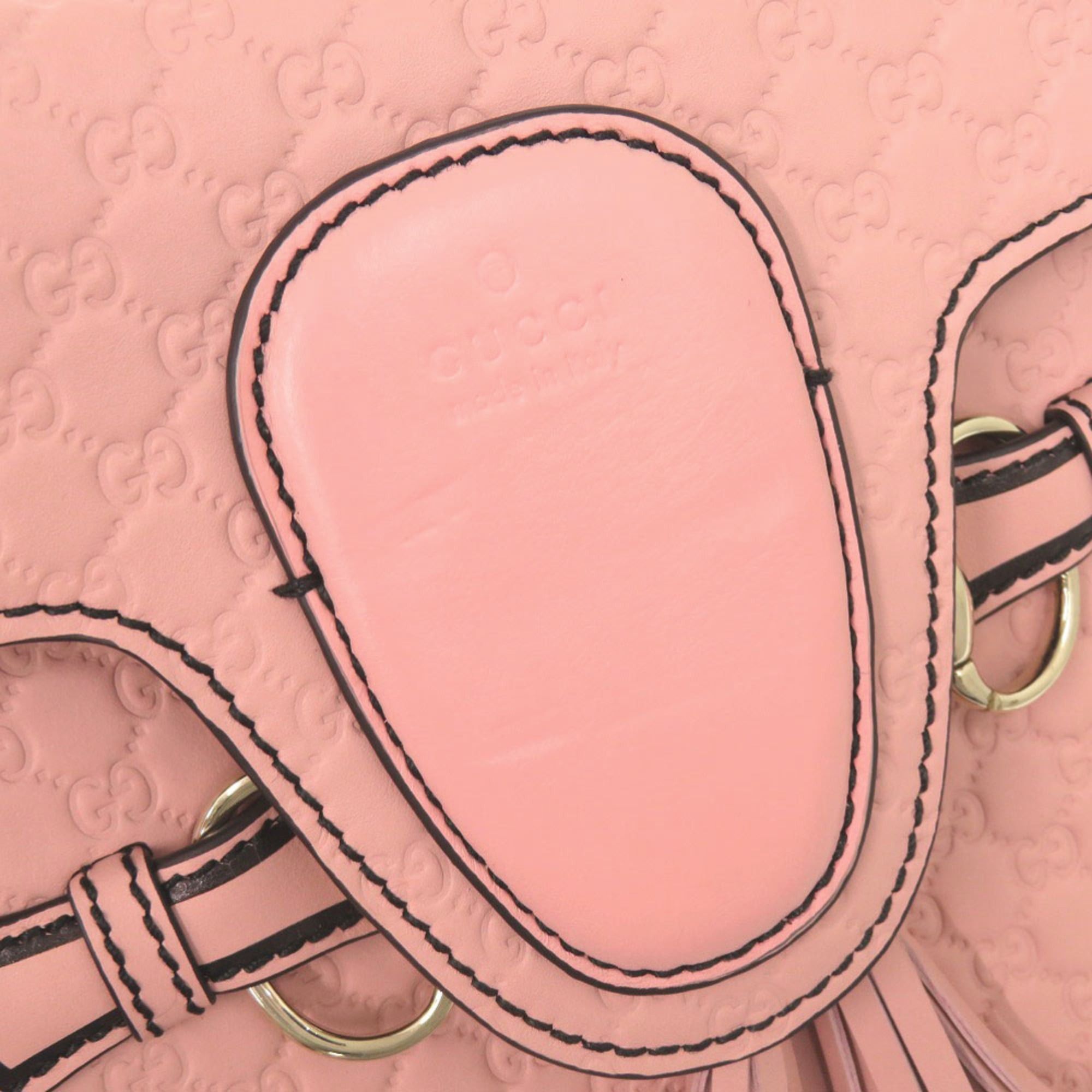 Gucci Excellent condition Gucci Emily Micro Guccissima 449635 leather pink shoulder bag with chain. 0965GUCCI Size ONE SIZE - 8 Thumbnail