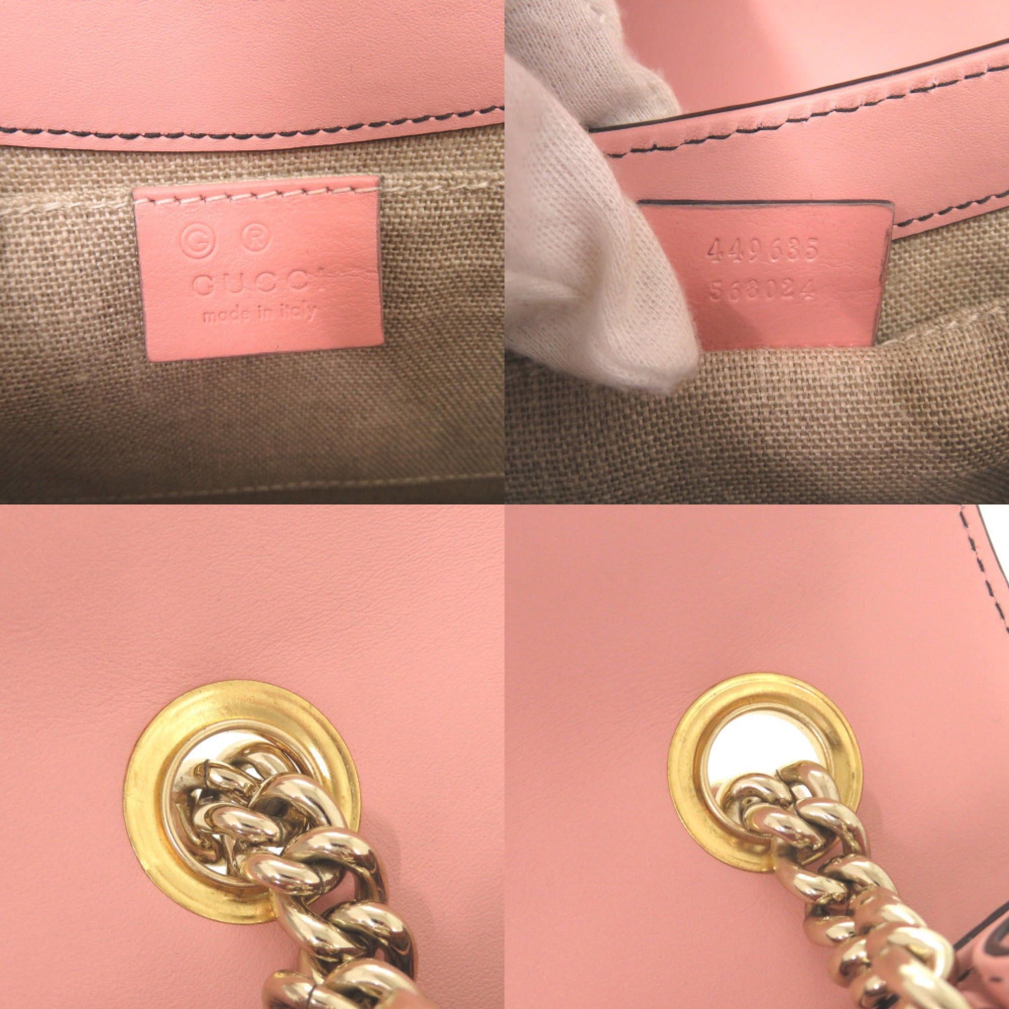 Gucci Excellent condition Gucci Emily Micro Guccissima 449635 leather pink shoulder bag with chain. 0965GUCCI Size ONE SIZE - 9 Thumbnail