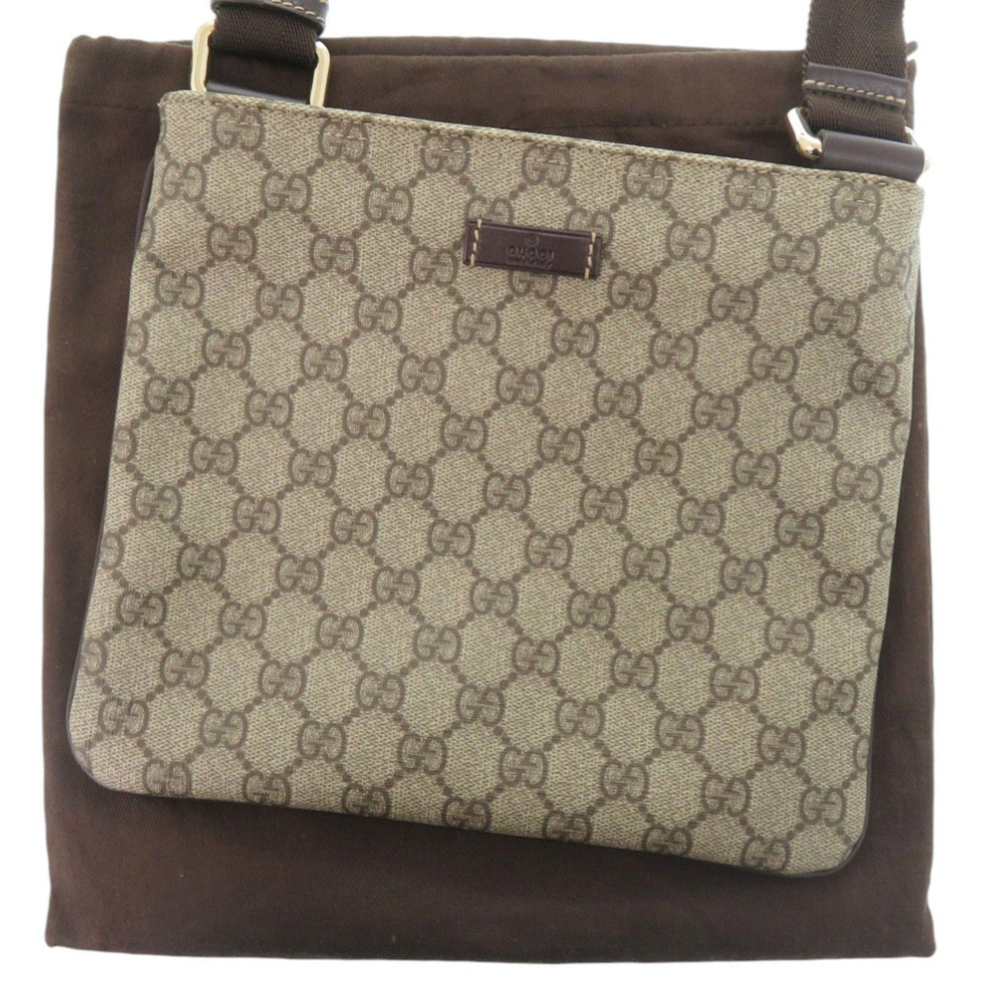 Gucci Excellent condition Gucci 201538 GG Supreme beige shoulder bag 1264GUCCI Size ONE SIZE - 2 Thumbnail