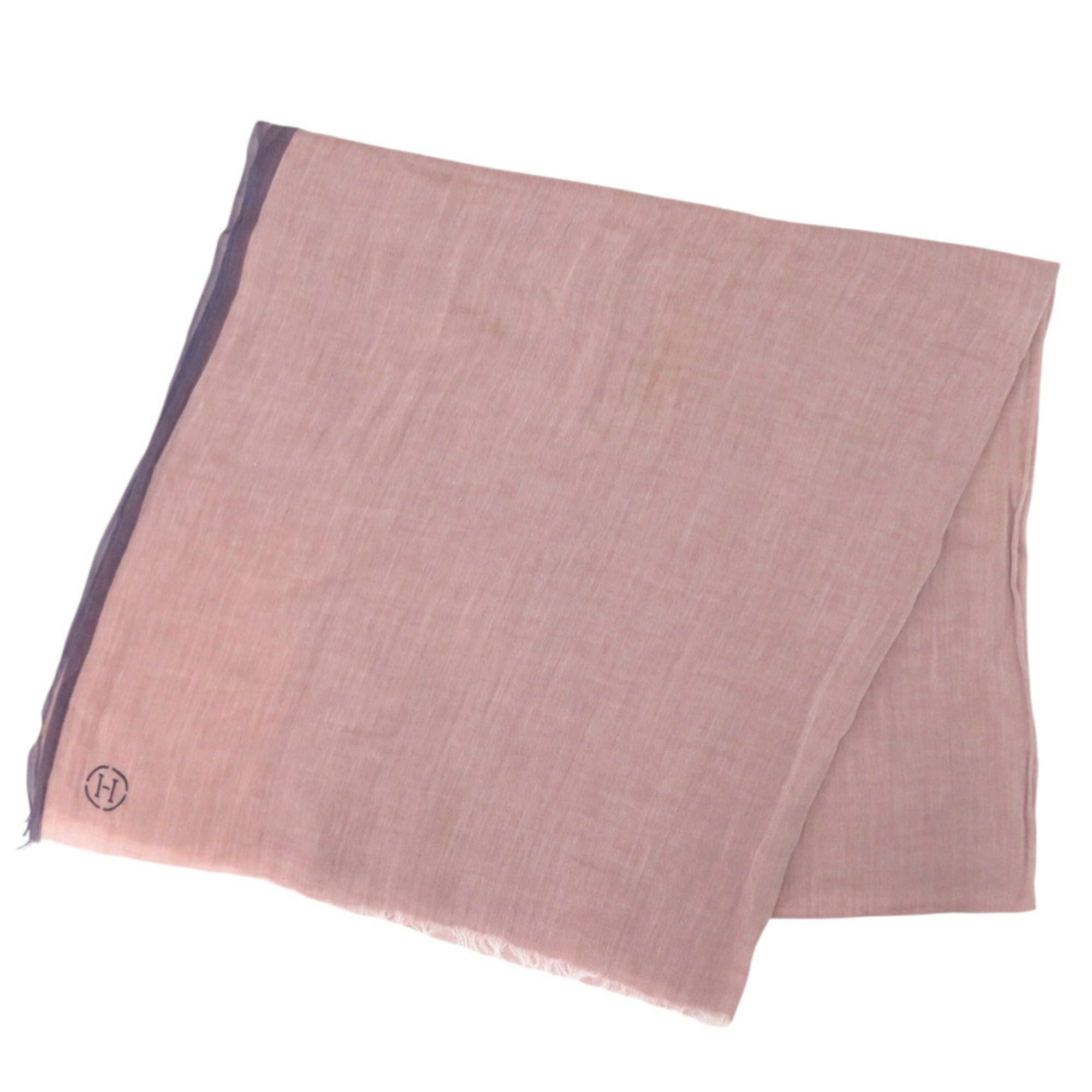 Hermes Excellent condition Hermès Naoshima shawl cotton in pink, marine, and navy. 0794HERMES Size ONE SIZE - 5 Thumbnail
