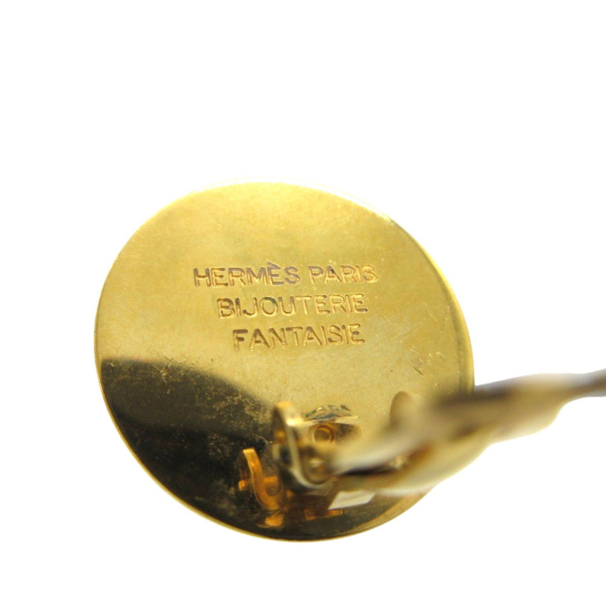 Hermes Hermes Serie Earrings Metal Gold 0170HERMES Size ONE SIZE - 3 Thumbnail
