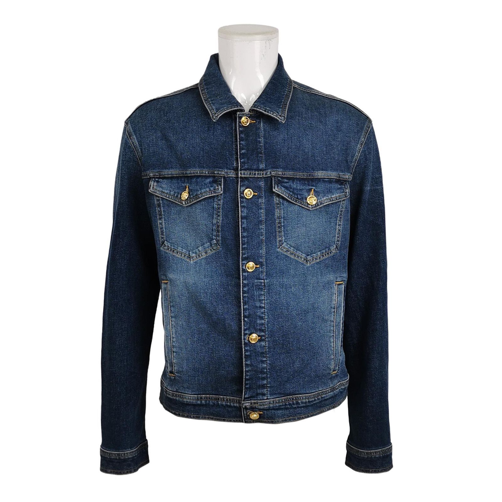 Versace Versace Denim Single-Breasted Collar Jacket XXXL Size US XXL / EU 58 / 5 - 2 Thumbnail