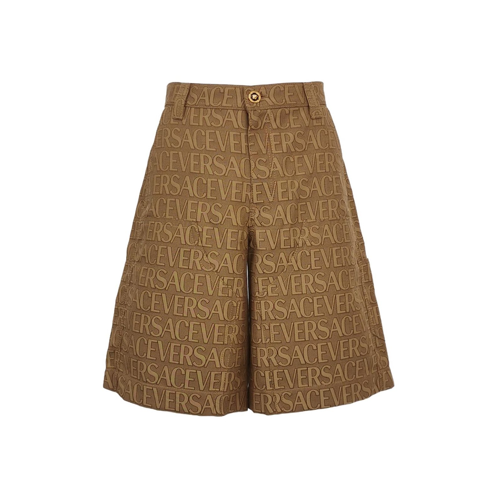 Versace Versace Cotton Logo-Print Shorts (M/48) Size US 32 / EU 48 - 2 Thumbnail