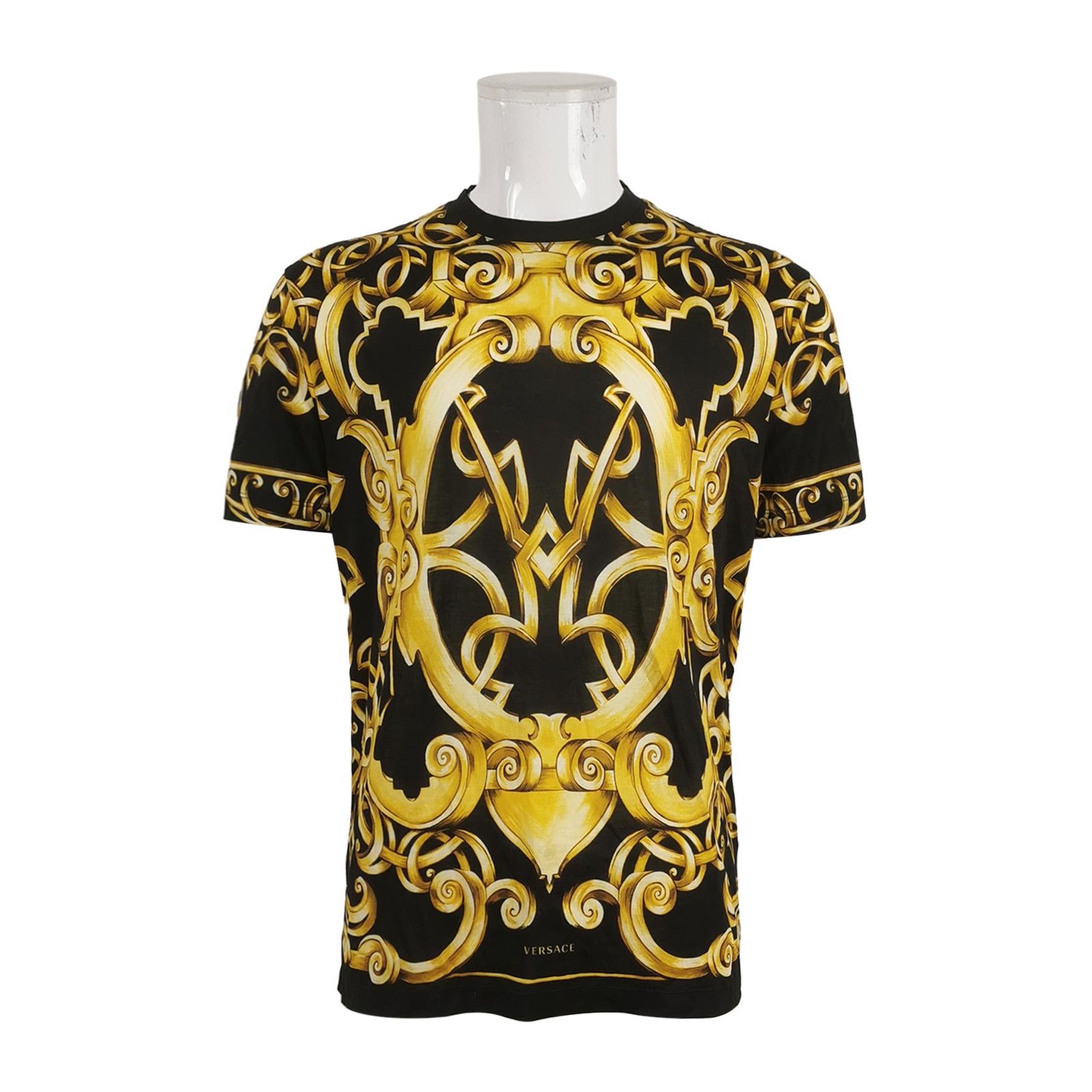 Versace Versace L Cotton Colorblock Crew Neck T-Shirt Size US L / EU 52-54 / 3 - 3 Thumbnail