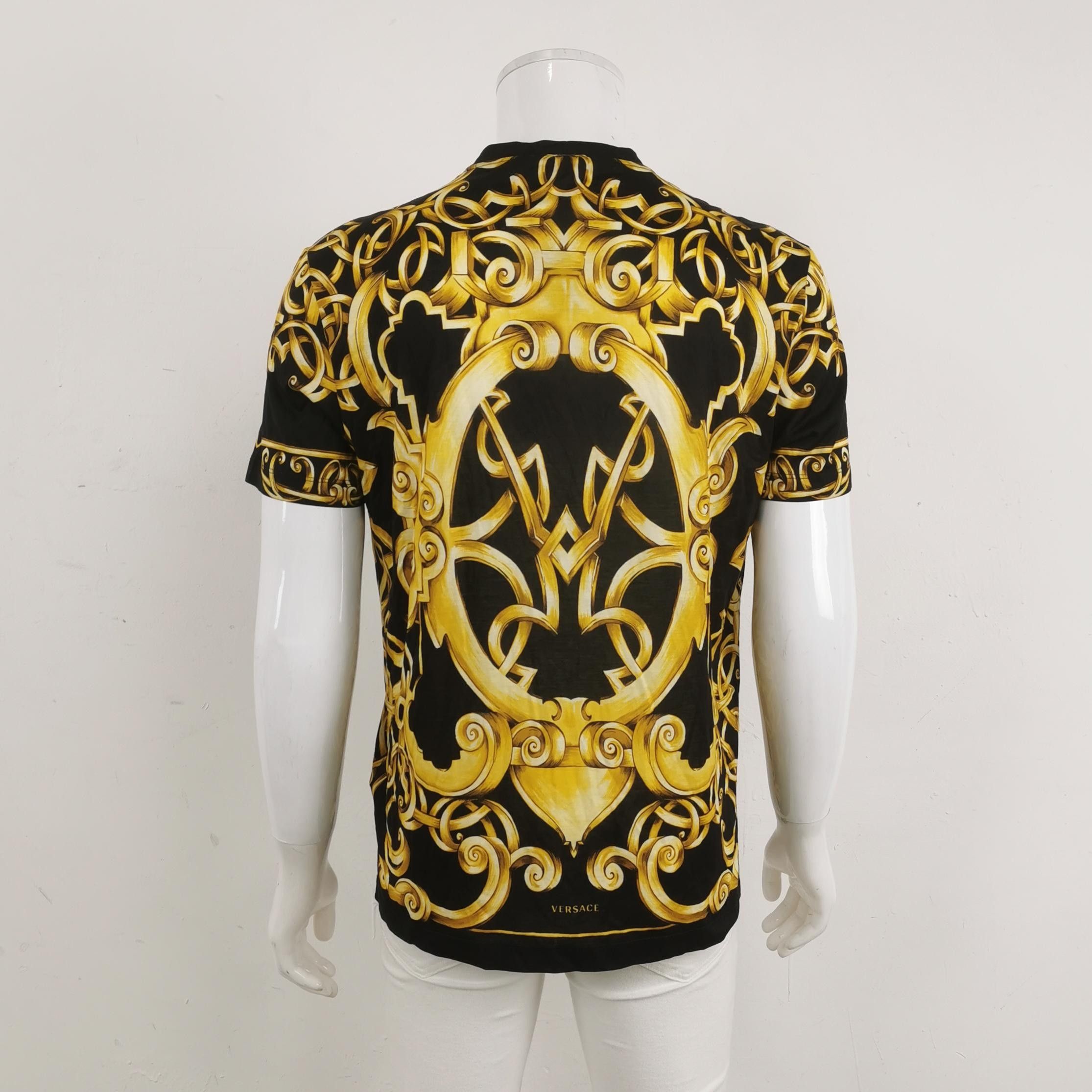 Versace Versace L Cotton Colorblock Crew Neck T-Shirt Size US L / EU 52-54 / 3 - 6 Thumbnail
