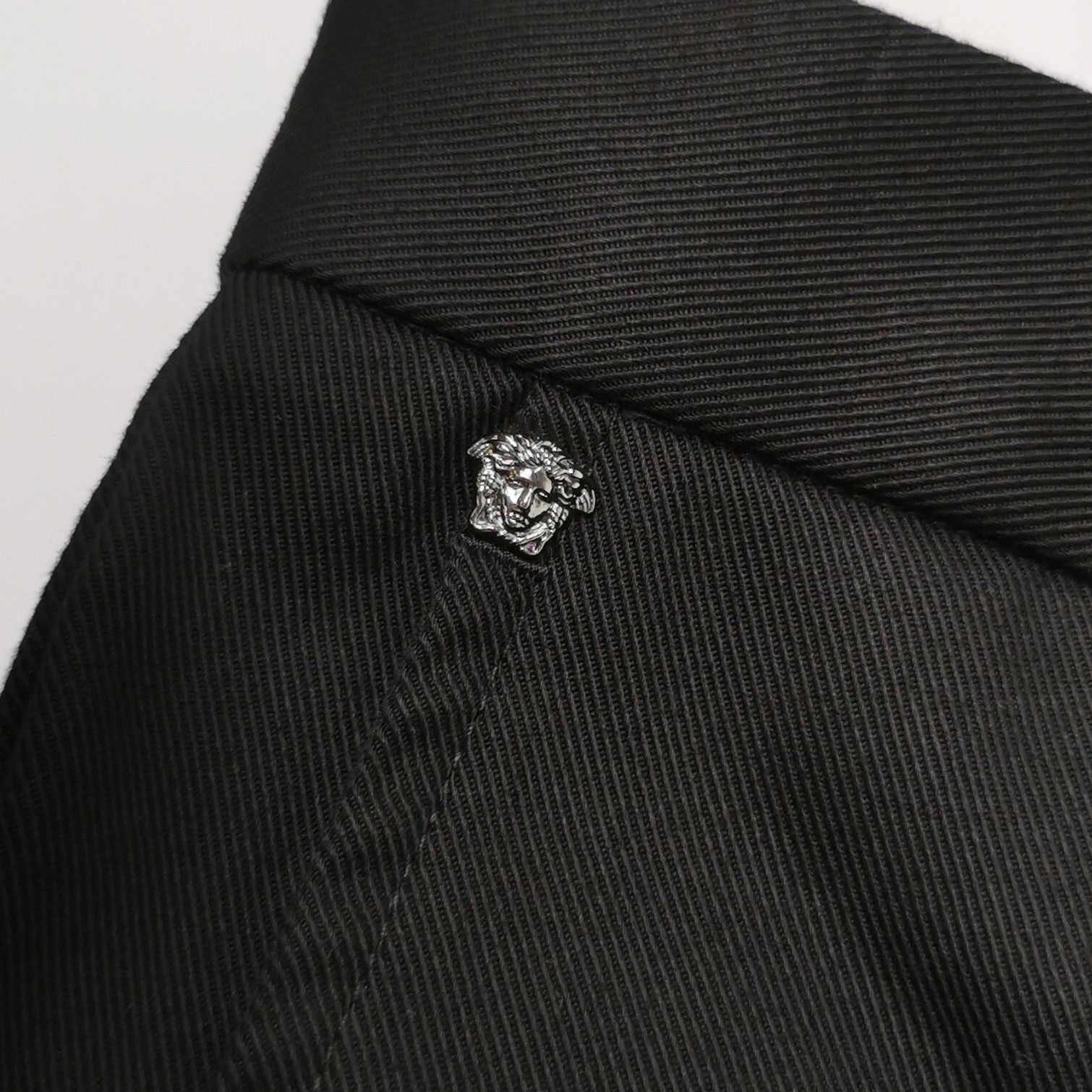 Versace Black Tailored Straight-Leg Trousers Size US 34 / EU 50 - 6 Thumbnail
