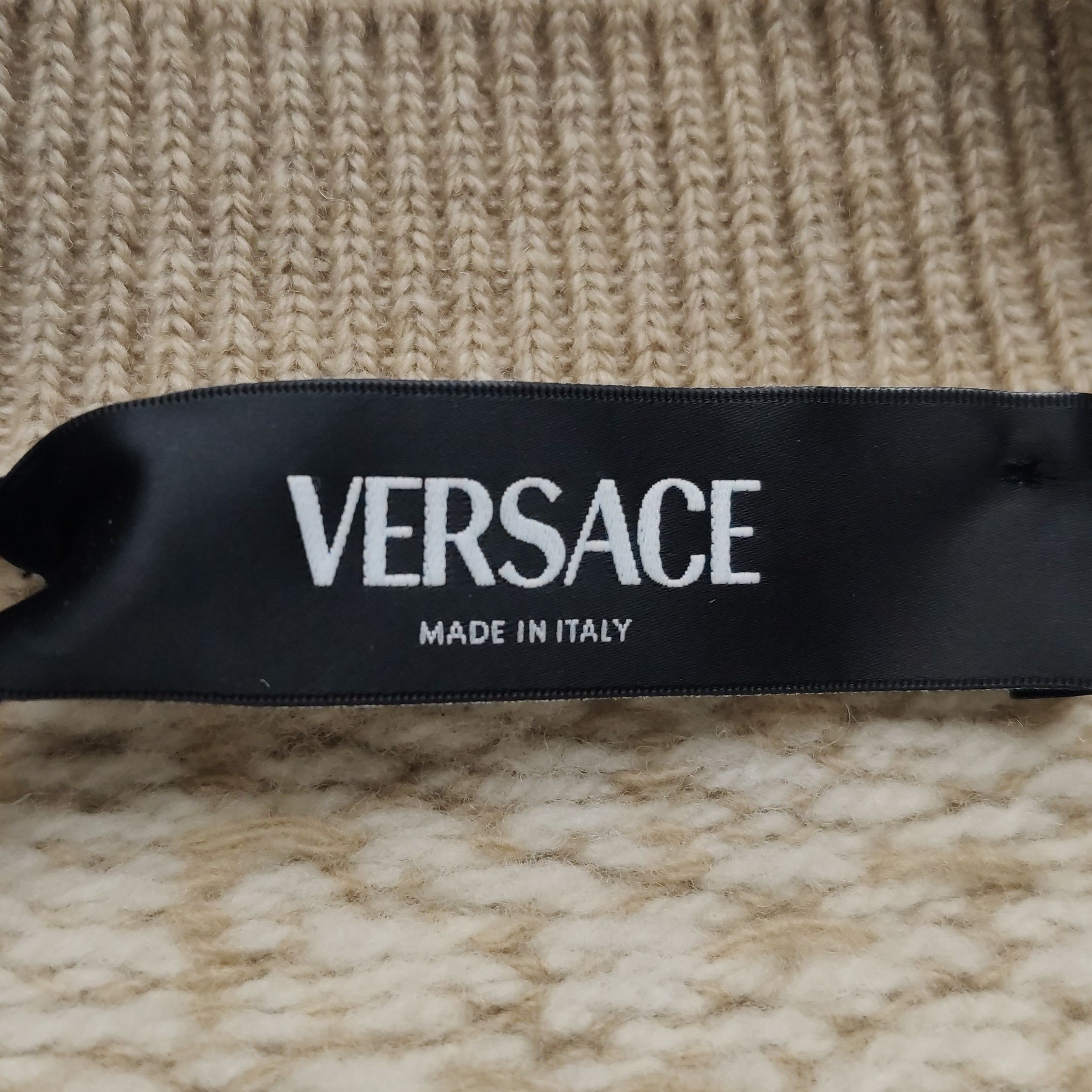 Versace Versace Patterned Wool Blend Crewneck Sweater Size US XXL / EU 58 / 5 - 7 Thumbnail