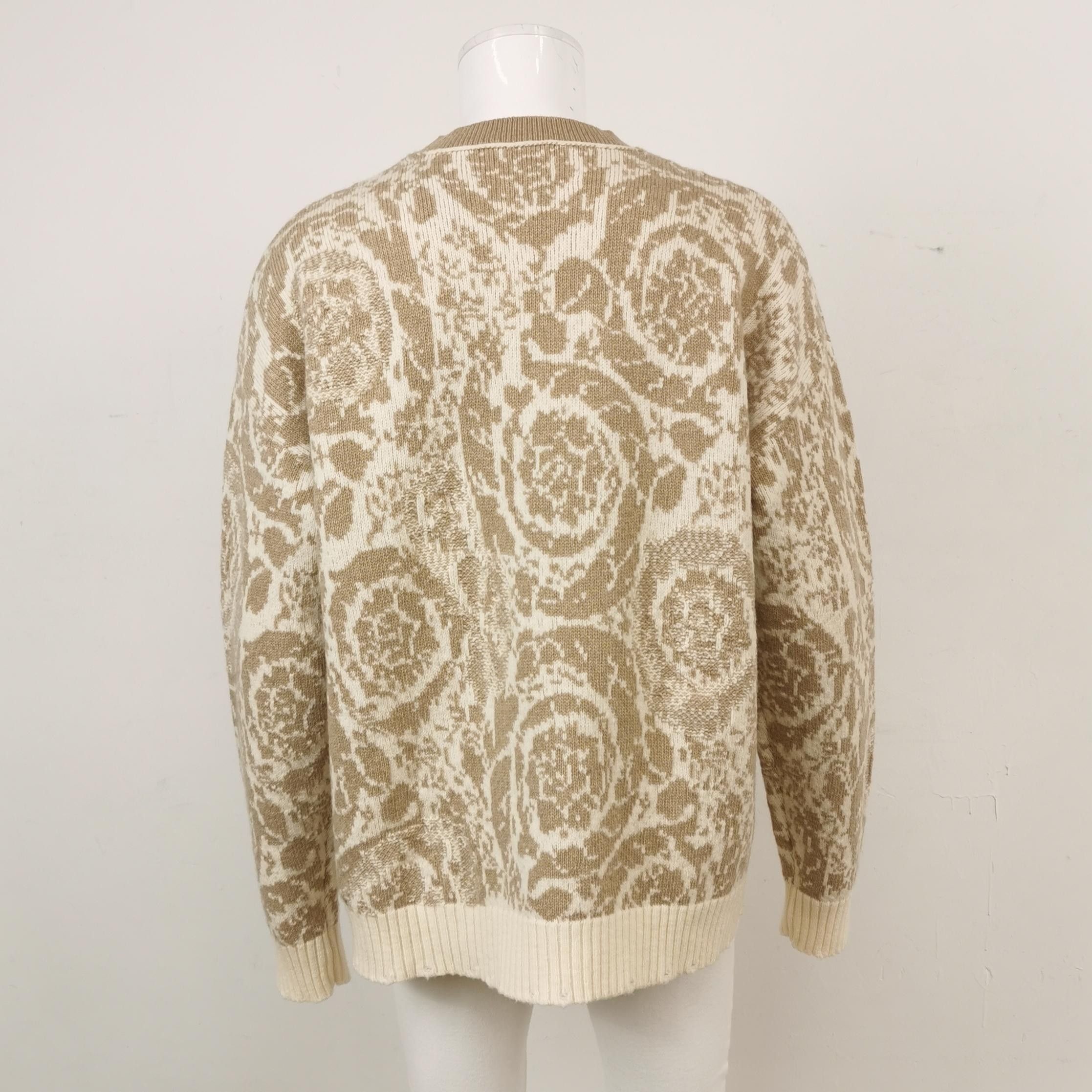 Versace Versace Patterned Wool Blend Crewneck Sweater Size US XXL / EU 58 / 5 - 3 Thumbnail