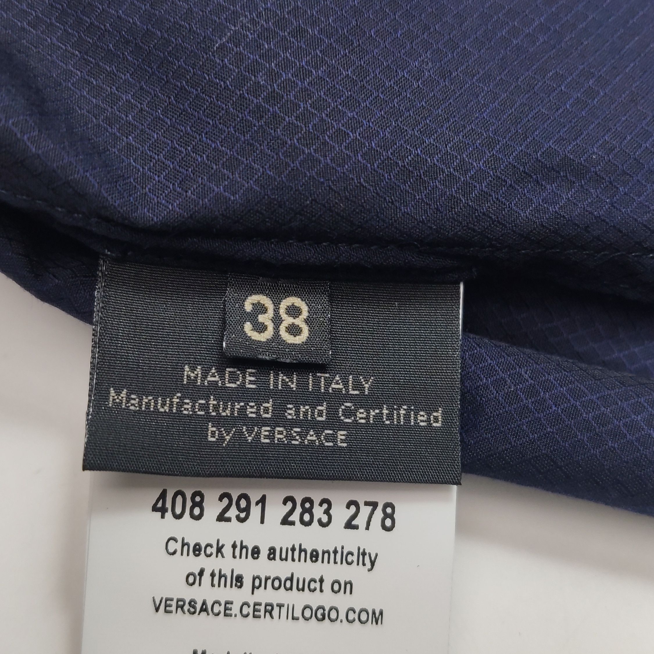 Versace Versace Solid Cotton Collar Shirt S/38 Size US S / EU 44-46 / 1 - 9 Thumbnail