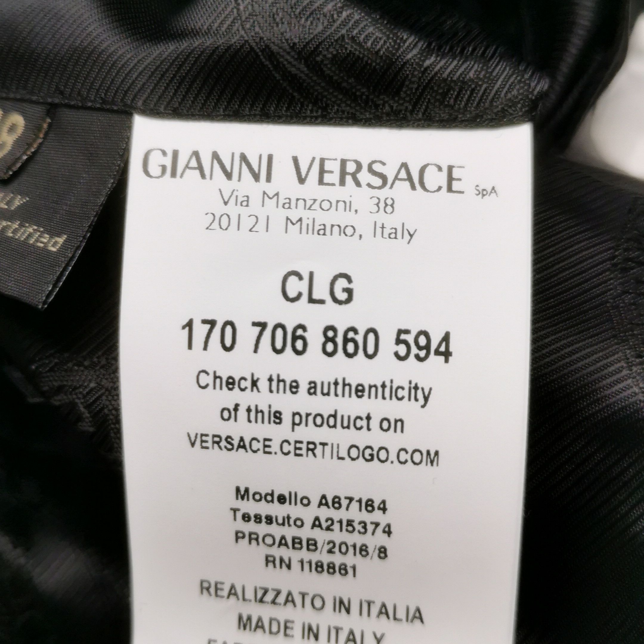 Versace Versace M Cotton-Silk Solid Lapel Suit Set Size US M / EU 48-50 / 2 - 13 Thumbnail