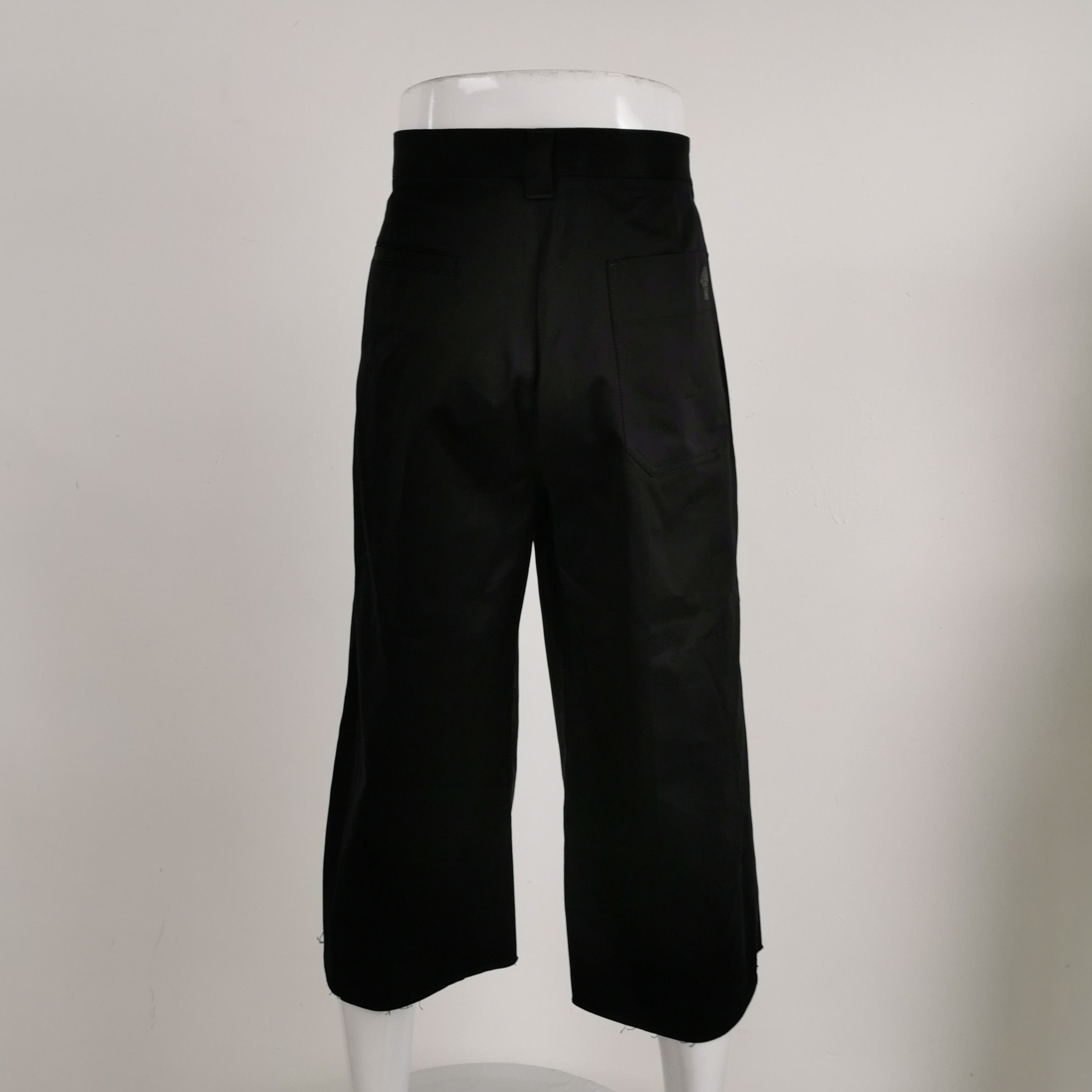Versace Black Wide-Leg High-Waist Cotton Pants Size US 34 / EU 50 - 3 Thumbnail