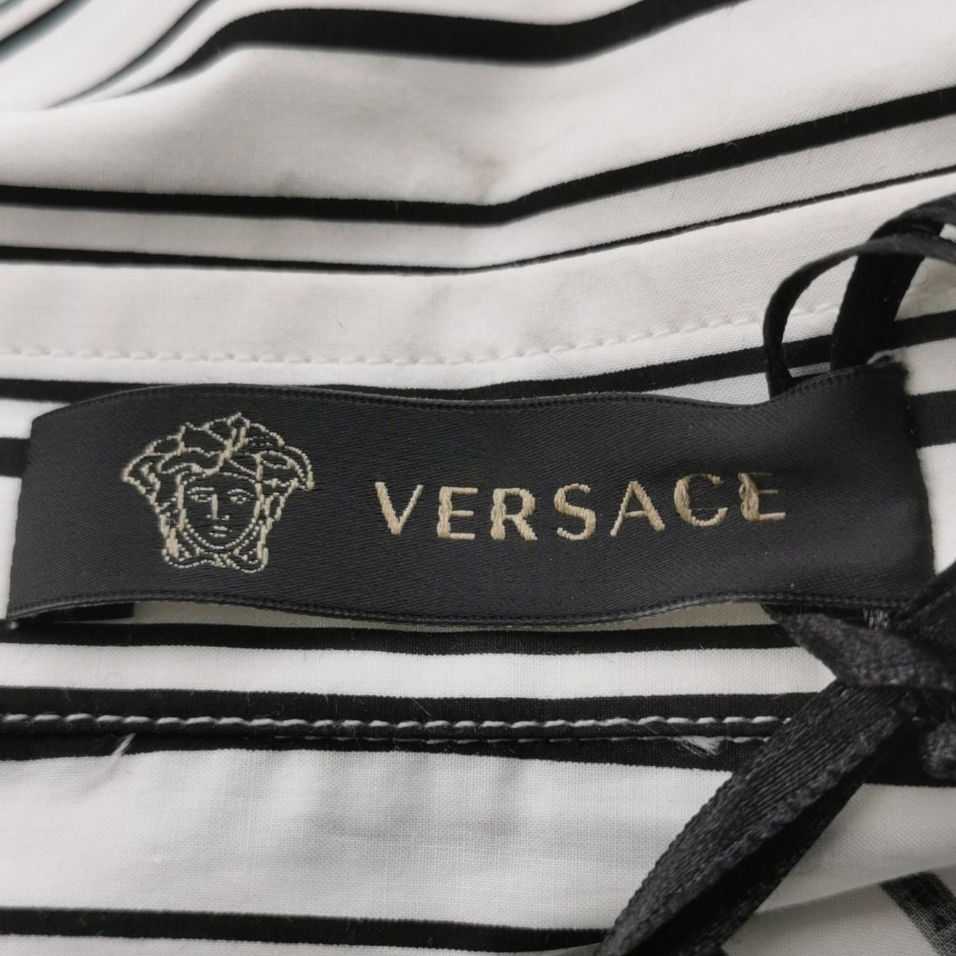 Versace Versace Cotton Contrast Stripe Button-Down Shirt S/38 Size US S / EU 44-46 / 1 - 14 Thumbnail