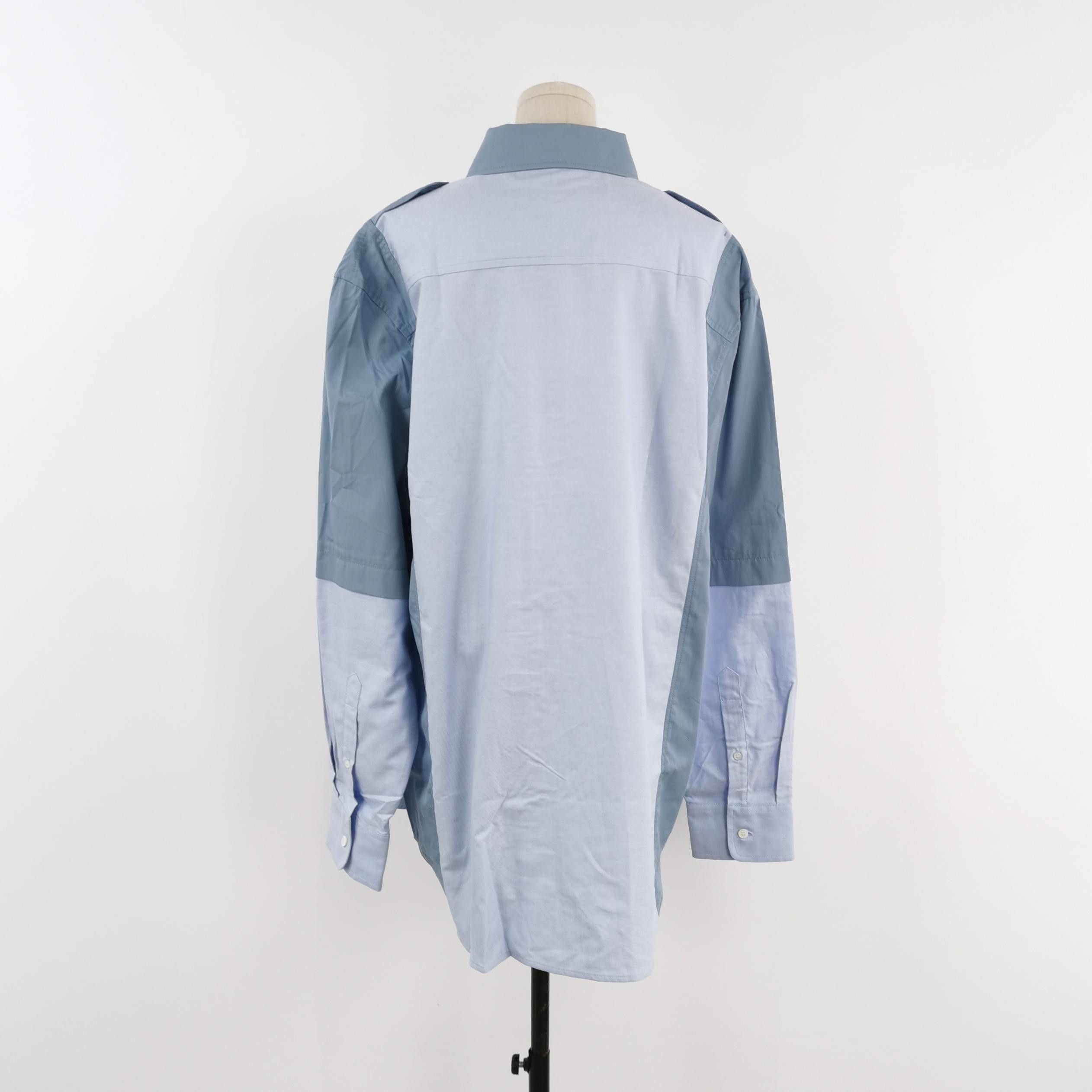 Versace Versace Colorblock Logo Cotton Shirt L/40 Size US S / EU 44-46 / 1 - 4 Thumbnail