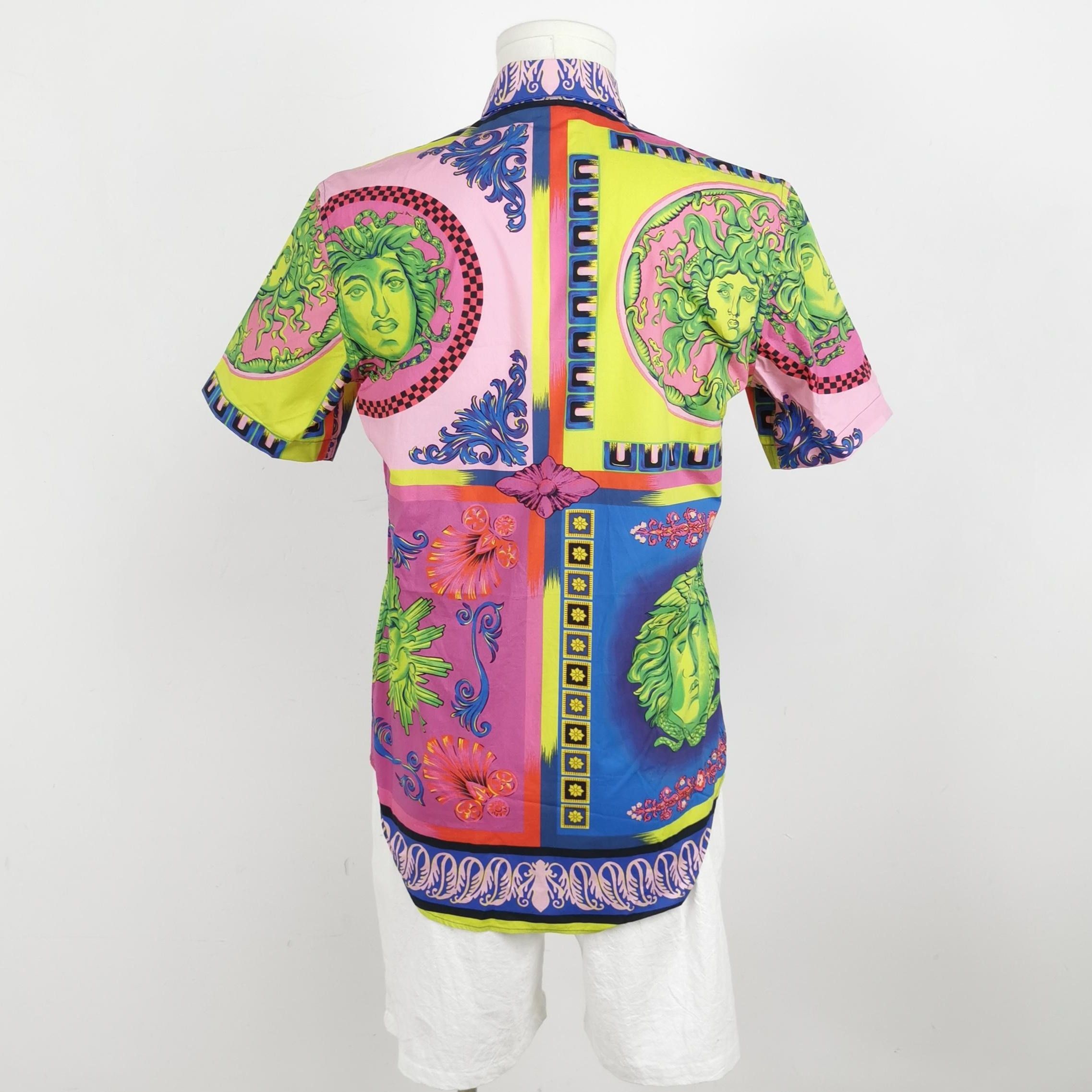 Versace Versace Cotton Printed Short-Sleeve Collared Shirt Size US S / EU 44-46 / 1 - 6 Thumbnail