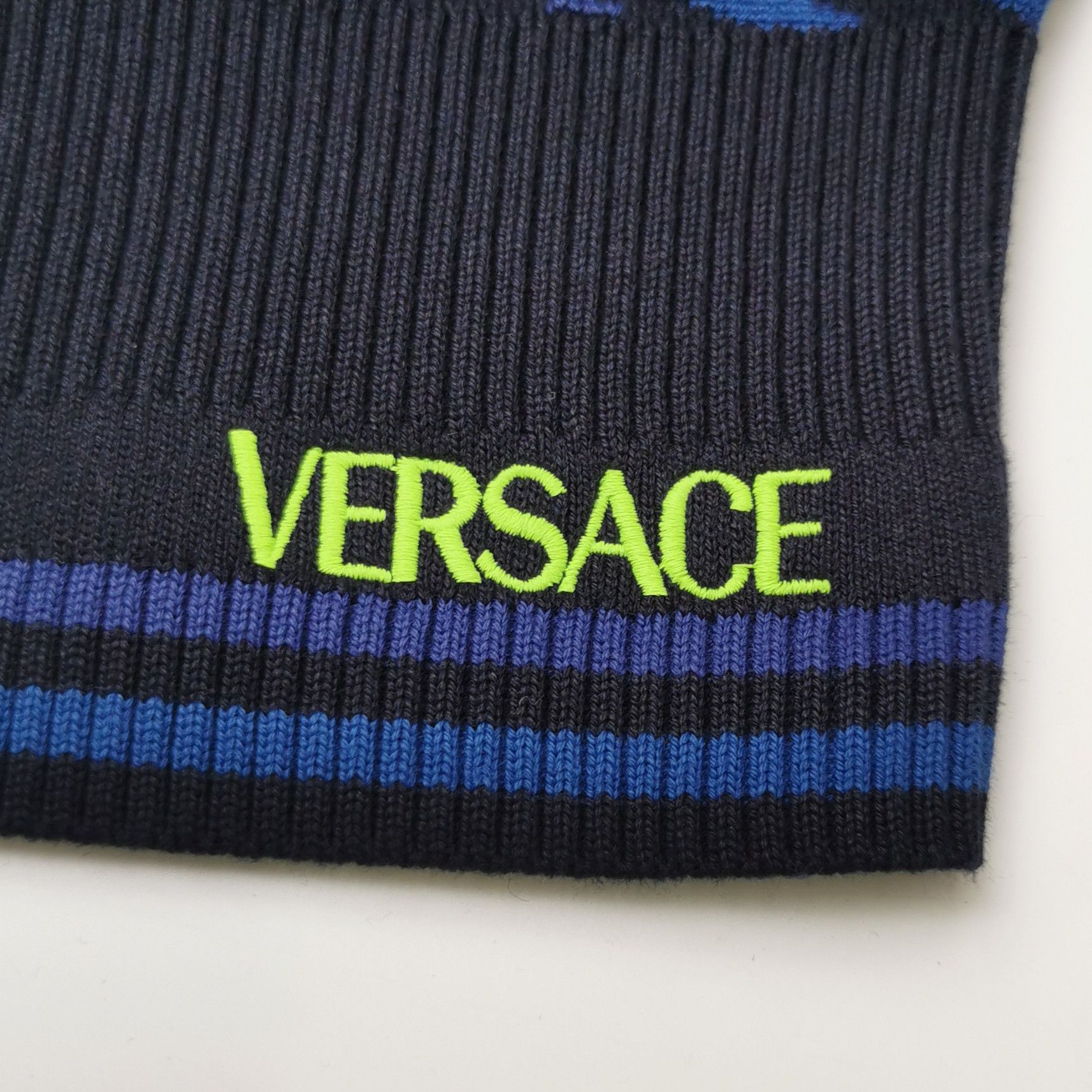 Versace Versace XXL Cotton Color-Block Crewneck Sweater Size US XXL / EU 58 / 5 - 5 Thumbnail