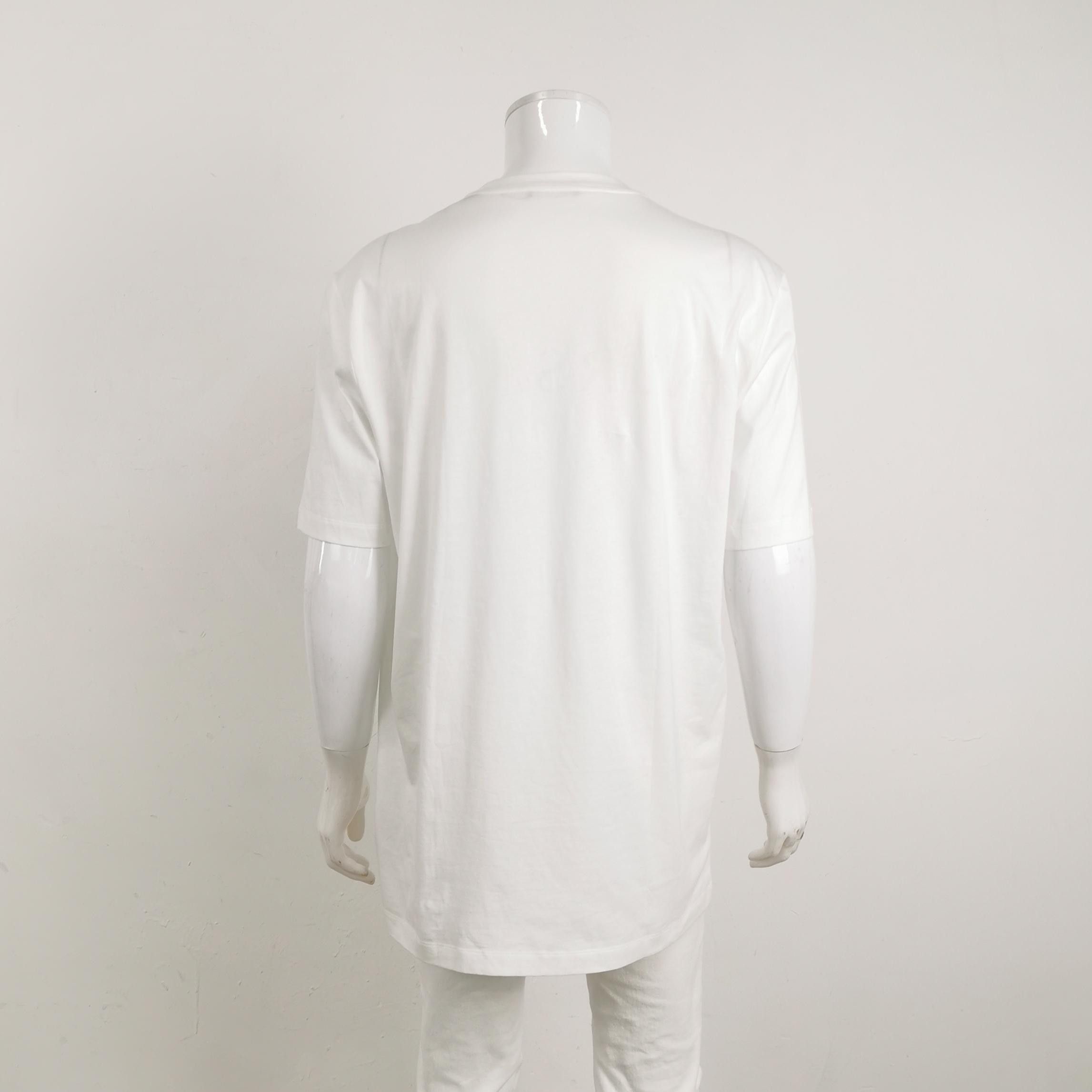Versace Versace White Logo-Print Oversized T-Shirt Size US XXL / EU 58 / 5 - 3 Thumbnail