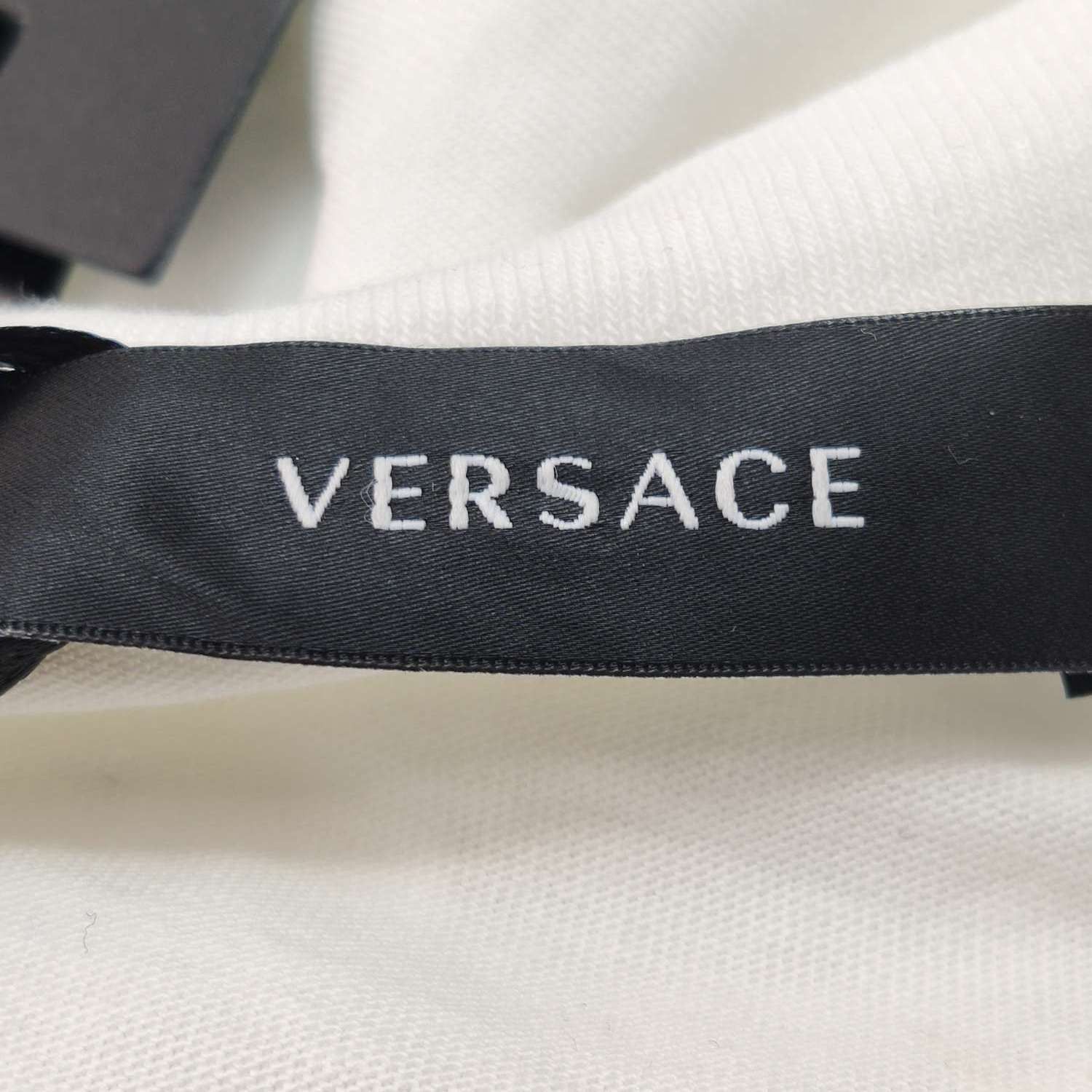 Versace Versace White Logo-Print Oversized T-Shirt Size US XXL / EU 58 / 5 - 9 Thumbnail