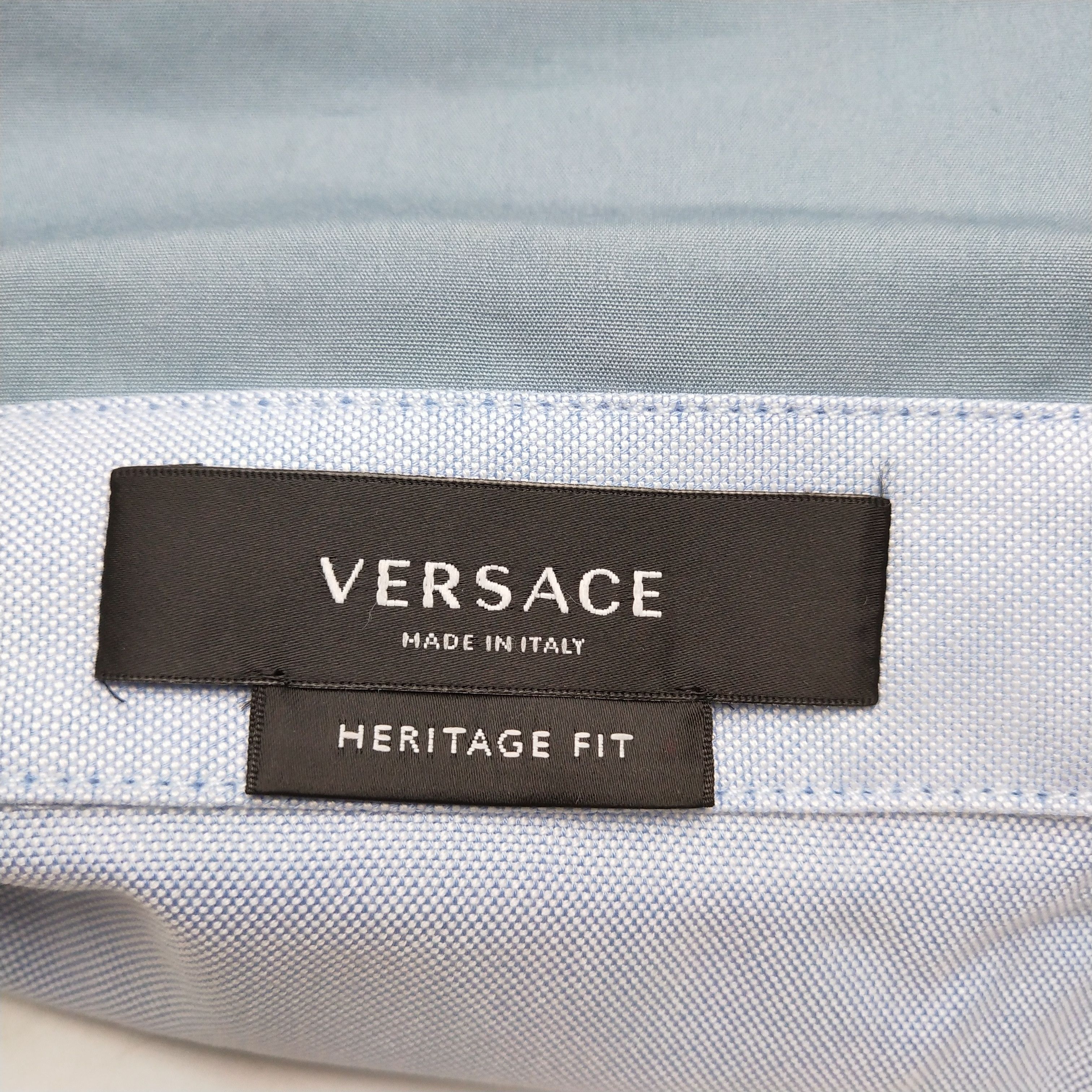 Versace Versace Cotton Colorblock Logo Collared Shirt Size US XL / EU 56 / 4 - 12 Thumbnail