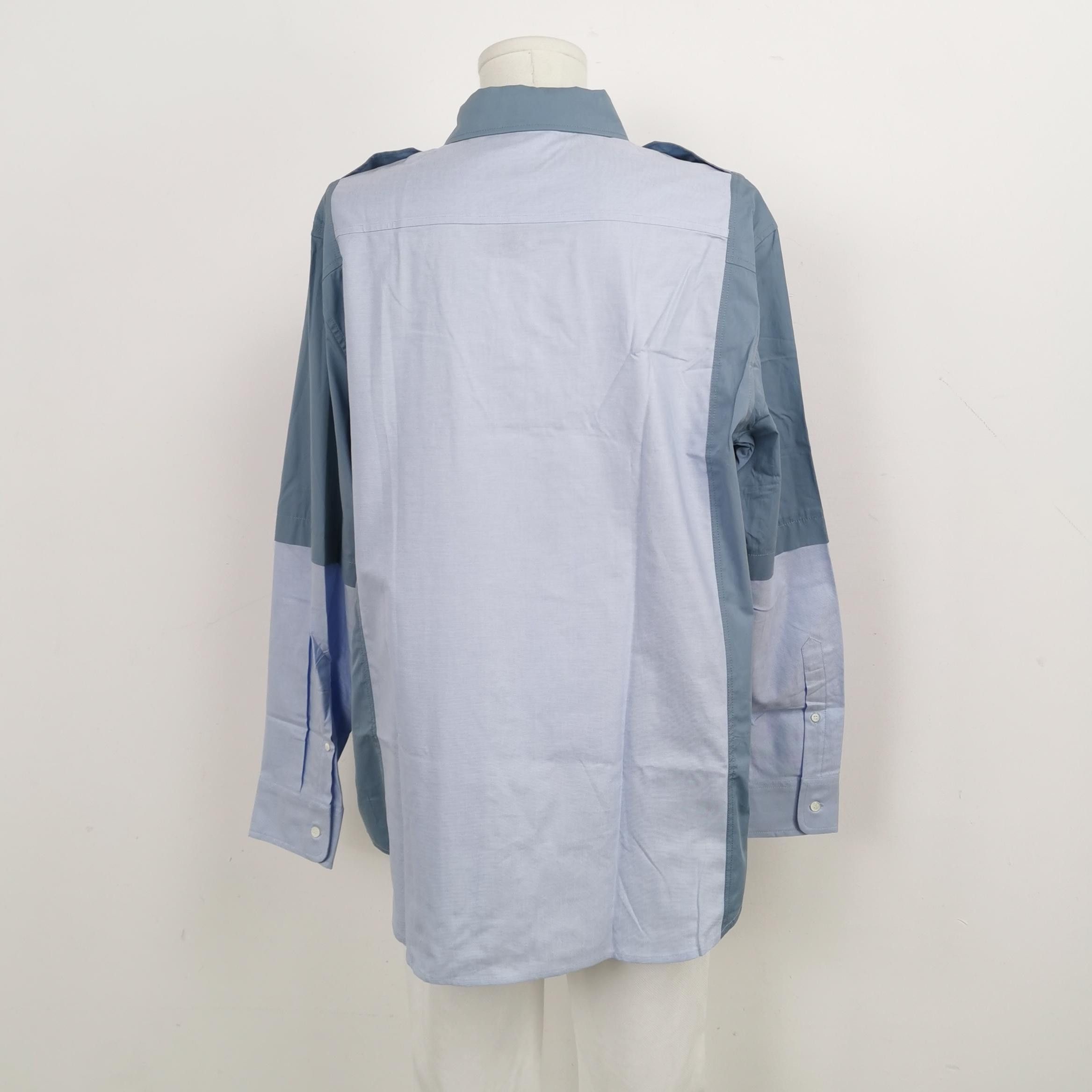 Versace Versace Cotton Colorblock Logo Collared Shirt M Size US XXL / EU 58 / 5 - 4 Thumbnail