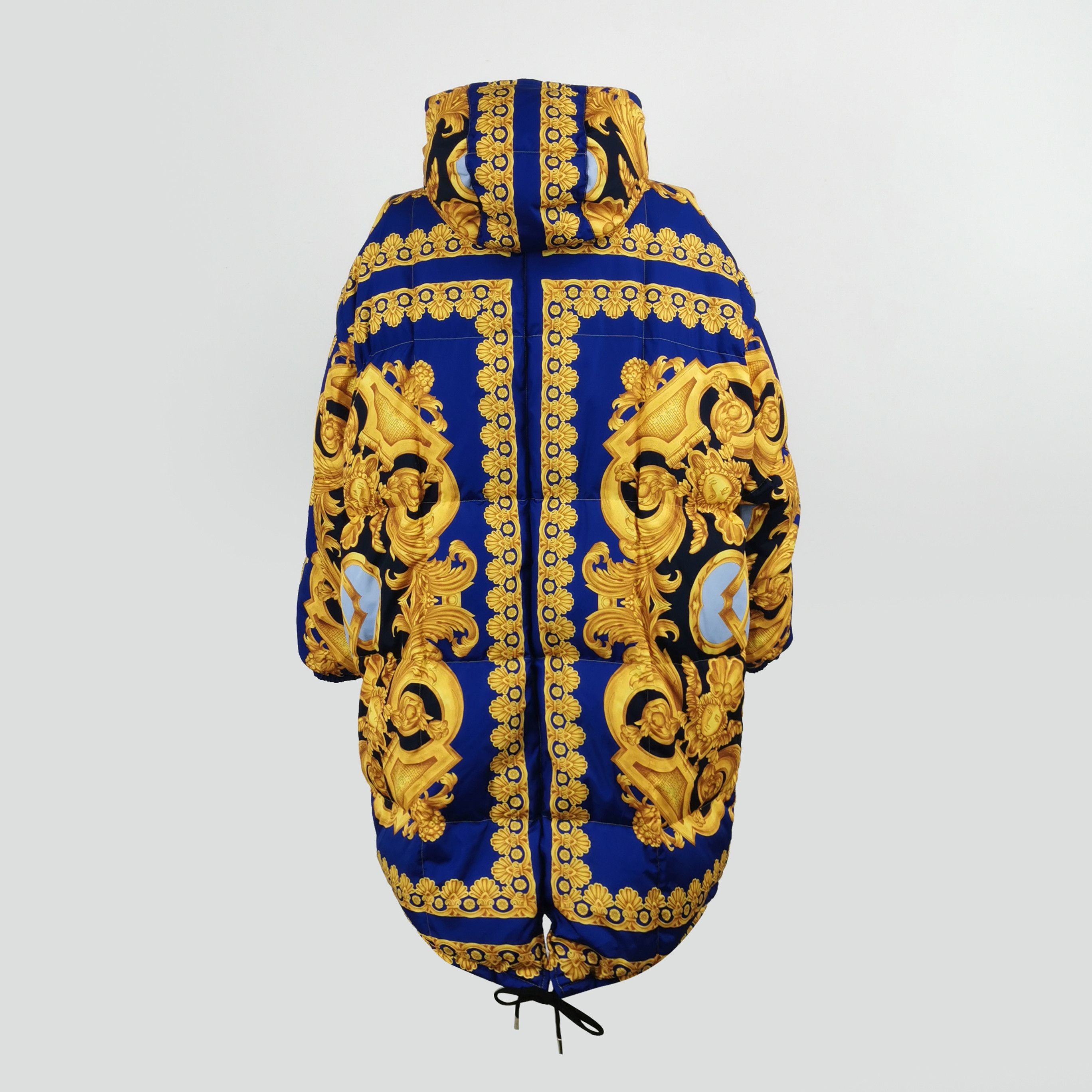 Versace Versace Blue Gold Baroque Puffer Coat L Size US XXL / EU 58 / 5 - 6 Thumbnail