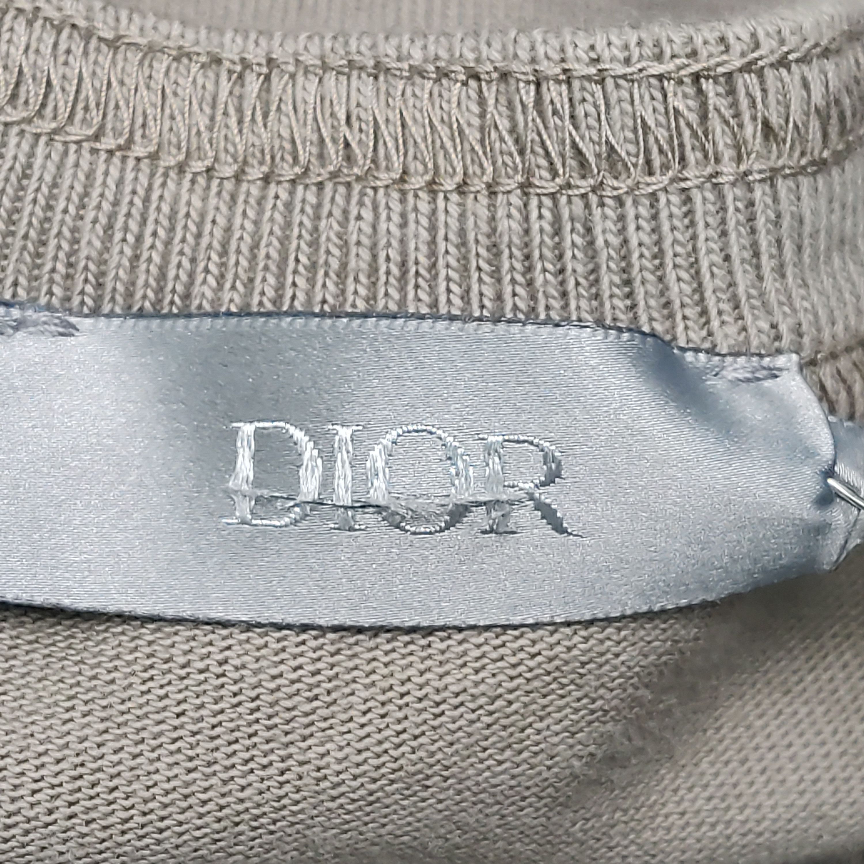 Dior Dior Beige Embroidered Logo T-Shirt M Size US M / EU 48-50 / 2 - 9 Thumbnail