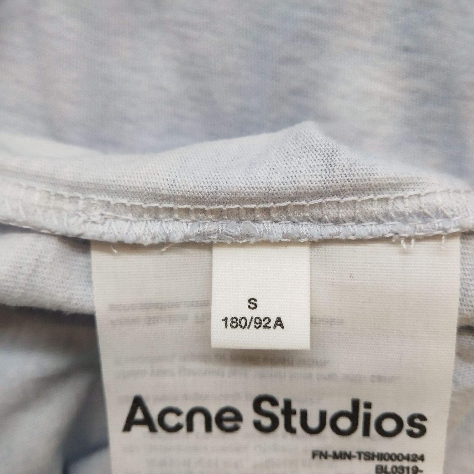 Acne Studios Acne Studios Men's Blue Logo Crewneck T-Shirt Size US S / EU 44-46 / 1 - 14 Thumbnail