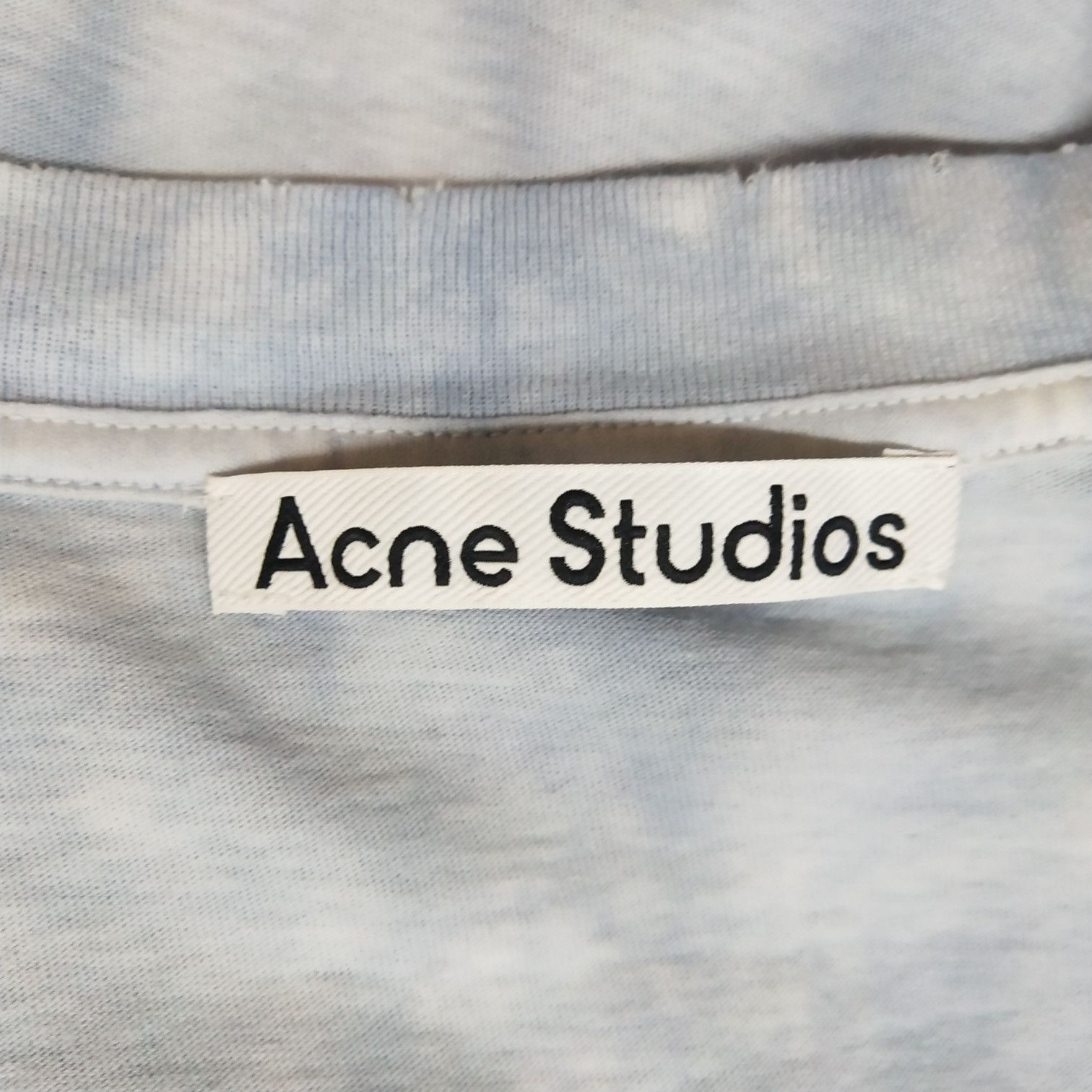 Acne Studios Acne Studios Men's Blue Logo Crewneck T-Shirt Size US S / EU 44-46 / 1 - 12 Thumbnail