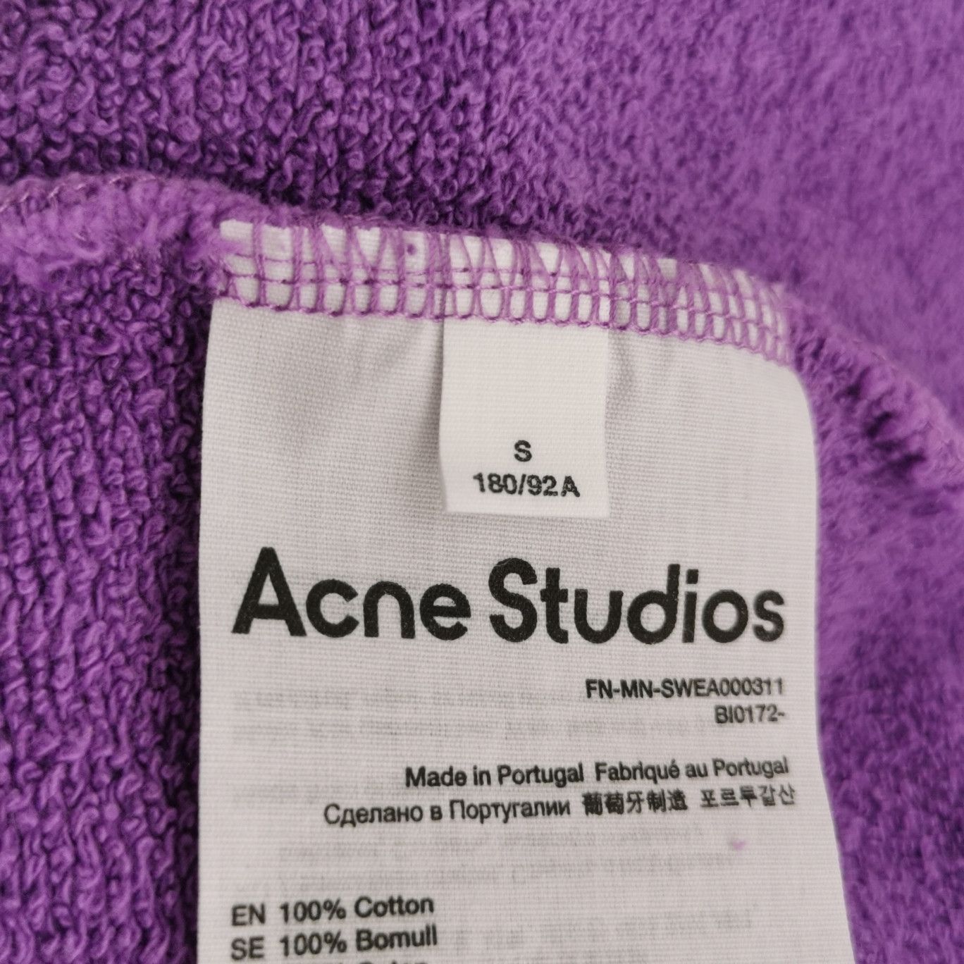 Acne Studios Acne Studios S Cotton Logo Crewneck Sweatshirt Size US M / EU 48-50 / 2 - 9 Thumbnail