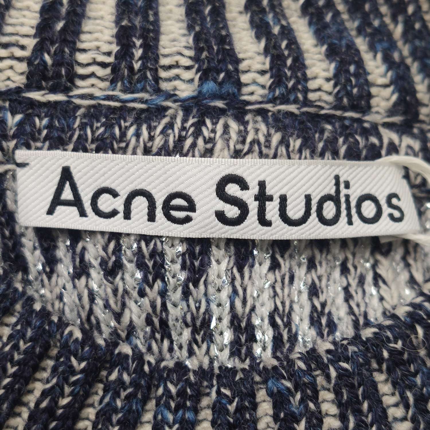 Acne Studios Acne Studios Purple Zigzag Turtleneck Sweater S Size US XXS / EU 40 - 11 Thumbnail