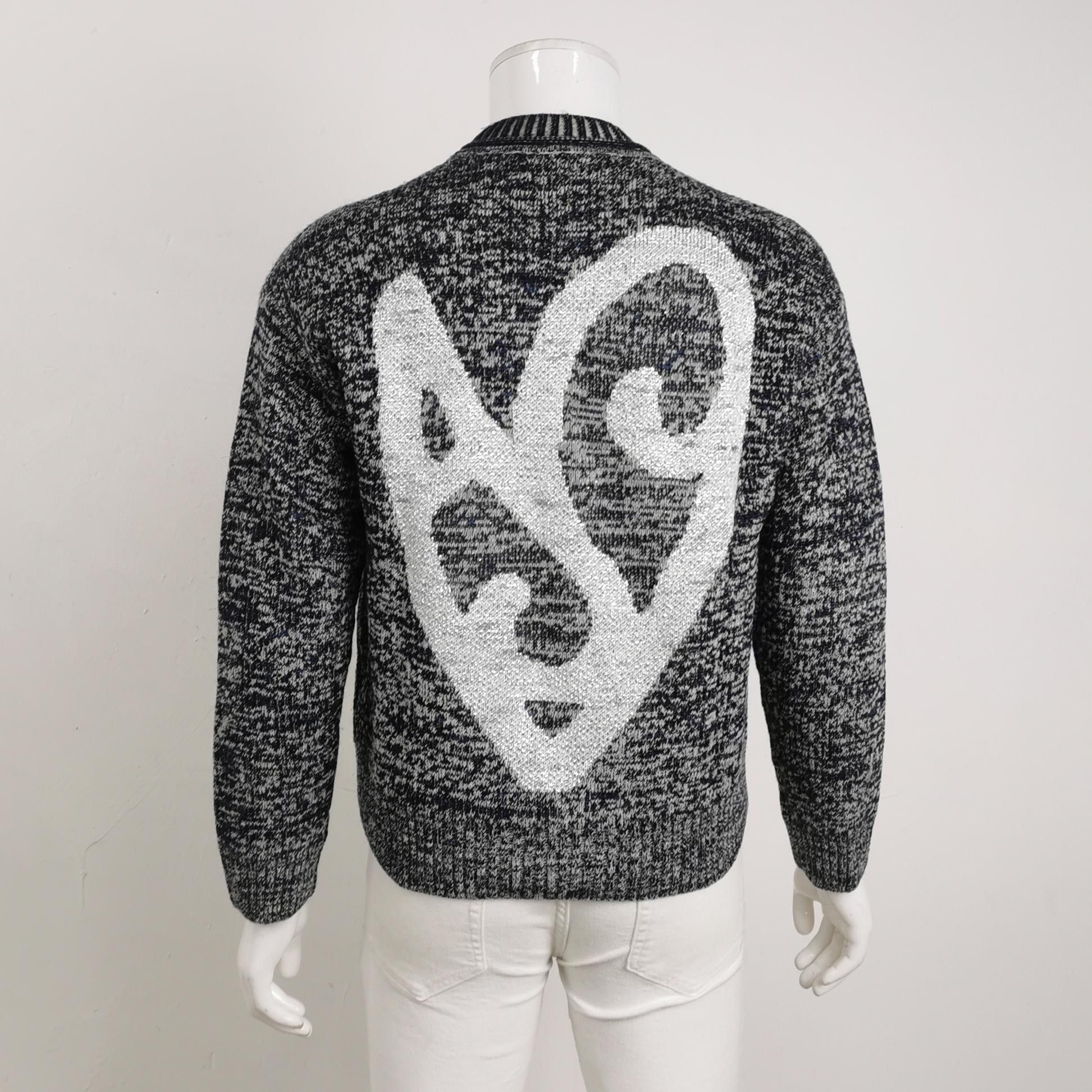 Acne Studios Acne Studios Purple Zigzag Turtleneck Sweater S Size US XXS / EU 40 - 5 Thumbnail